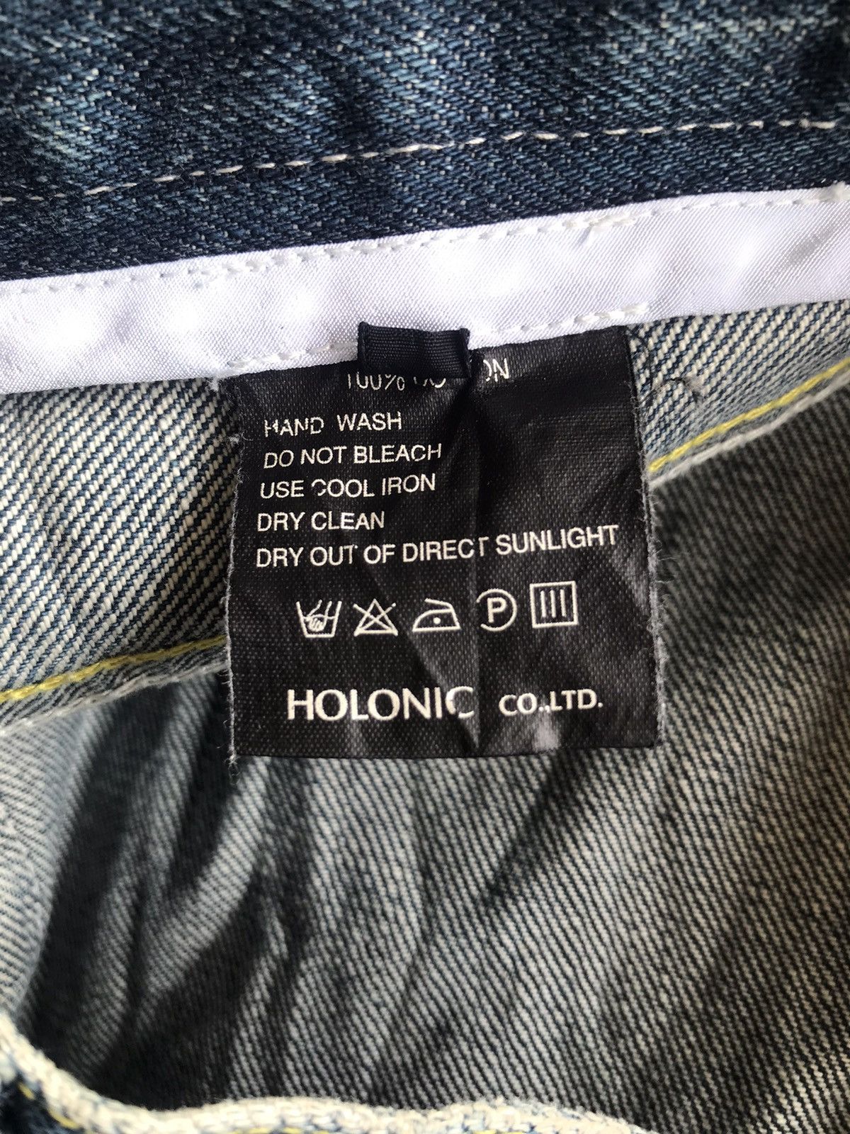 If Six Was Nine Japanese Brand Holonic Distressed Denim Size US 34 / EU 50 - 6 Thumbnail