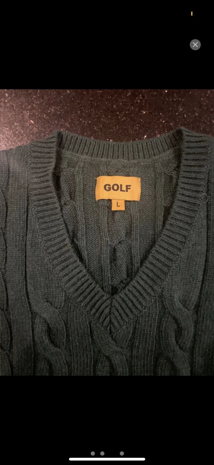 Golf Wang Green Cable Knit Vest Sweater