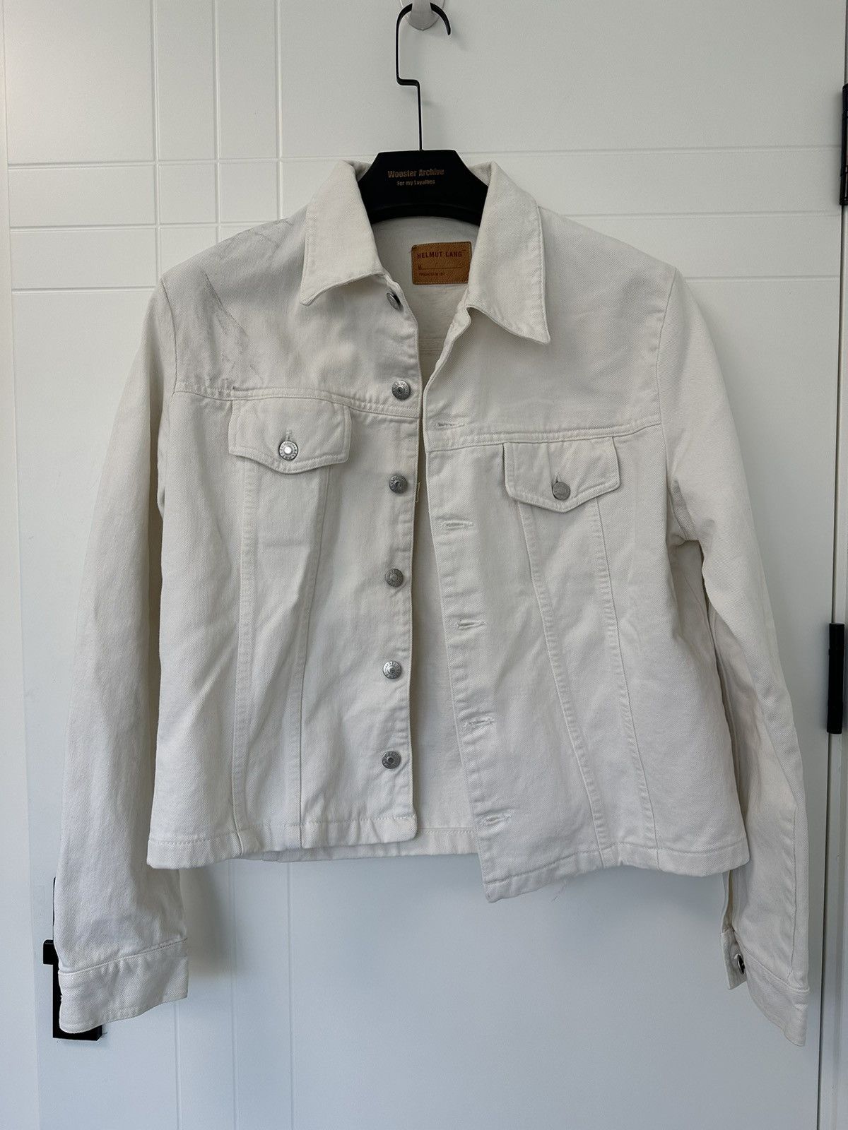 Helmut lang 1997 white denim jacket
