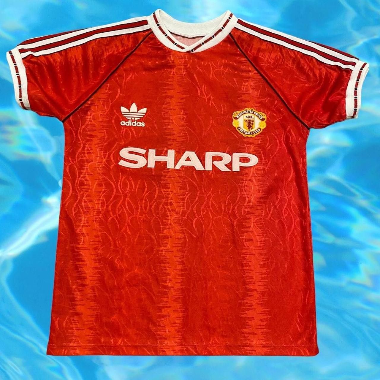 1990-92 Manchester United Home Adidas Sharp Football Shirt