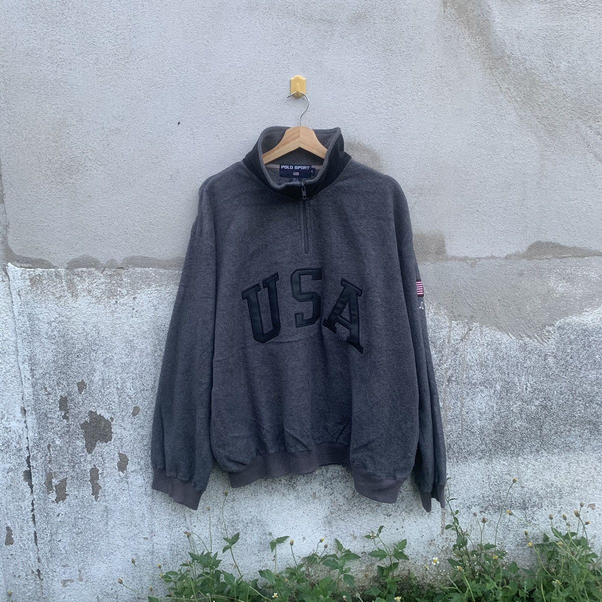 Polo Ralph Lauren × RRL Ralph Lauren 90s Polo Sport Ralph Lauren SpellOut Pullover Halfzip Jacket Size US M / EU 48-50 / 2 - 1 Thumbnail