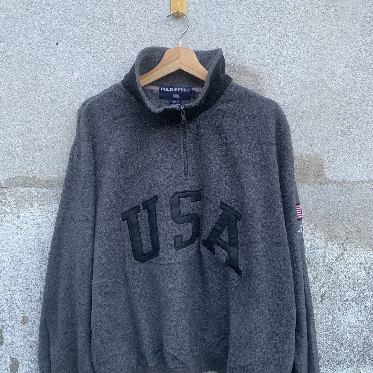 Polo Ralph Lauren × RRL Ralph Lauren 90s Polo Sport Ralph Lauren SpellOut Pullover Halfzip Jacket Size US M / EU 48-50 / 2 - 2 Thumbnail