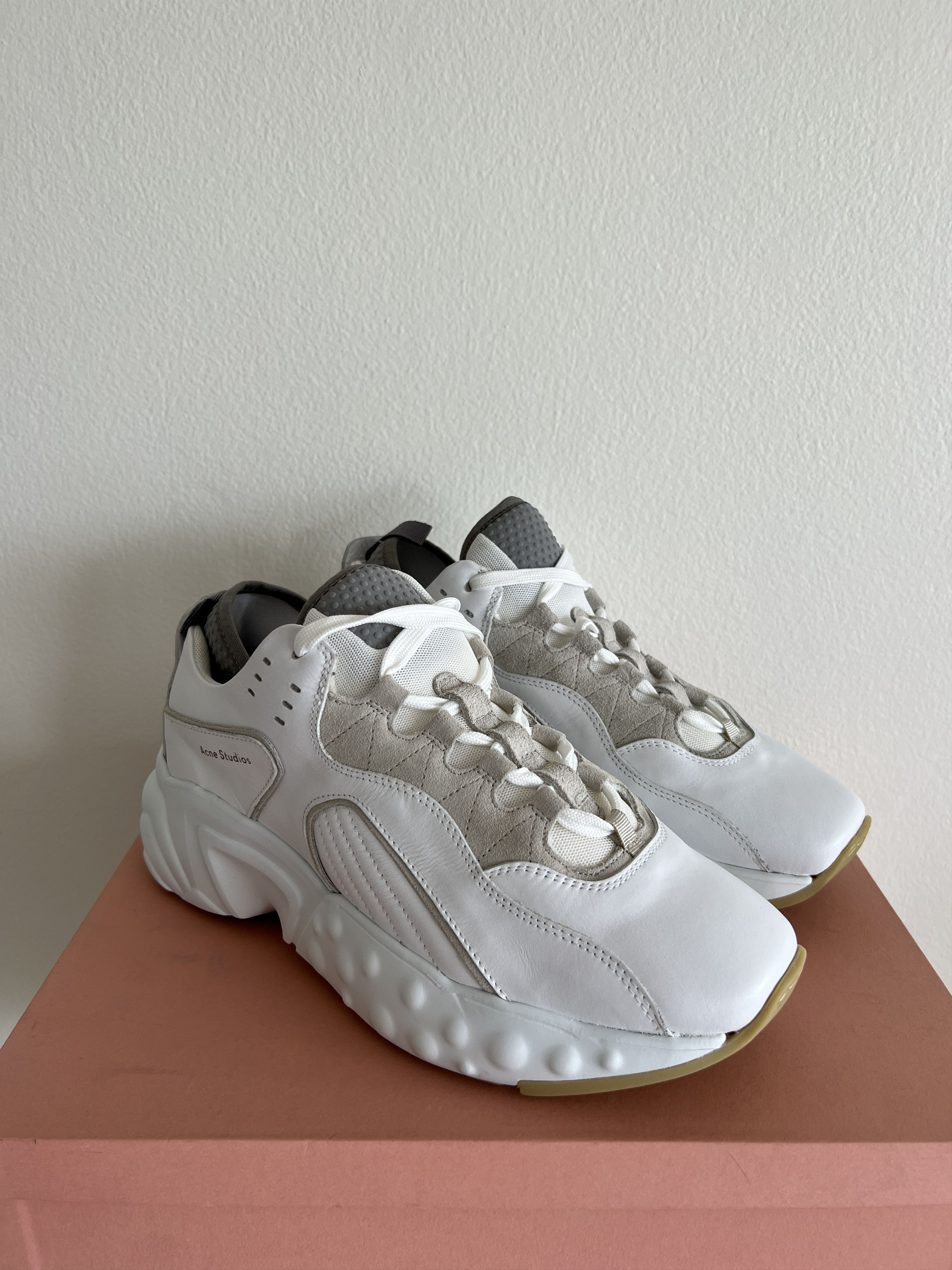 Acne Studios rockaway white leather sneakers shoes Grailed