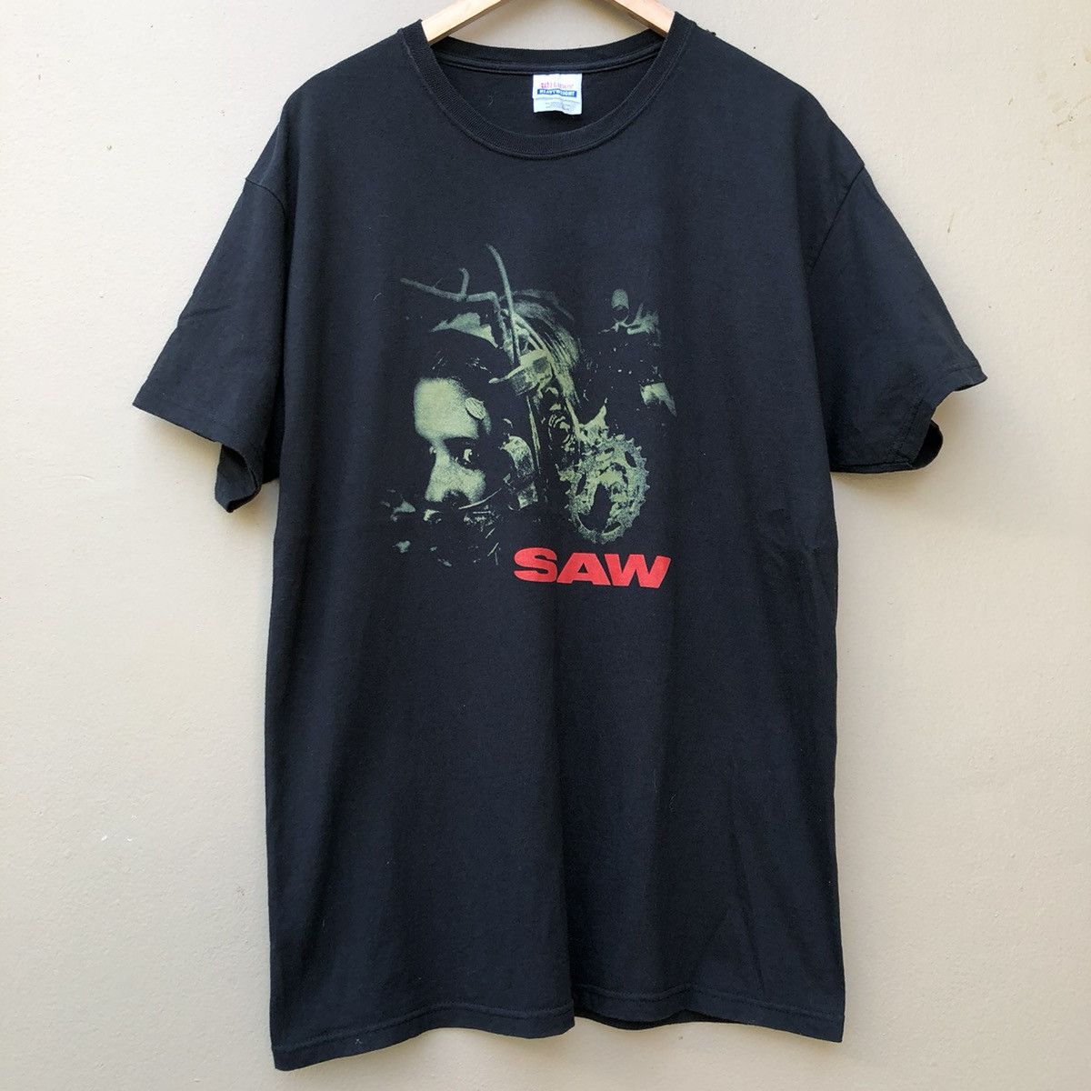 image of Saw 2004 Movie Tee in Black, Men's (Size Large)