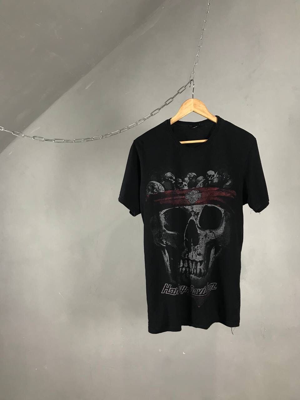 Harley Davidson Harley Davidson Skull Skeleton Vintage Rock Tee Size US M / EU 48-50 / 2 - 1 Thumbnail