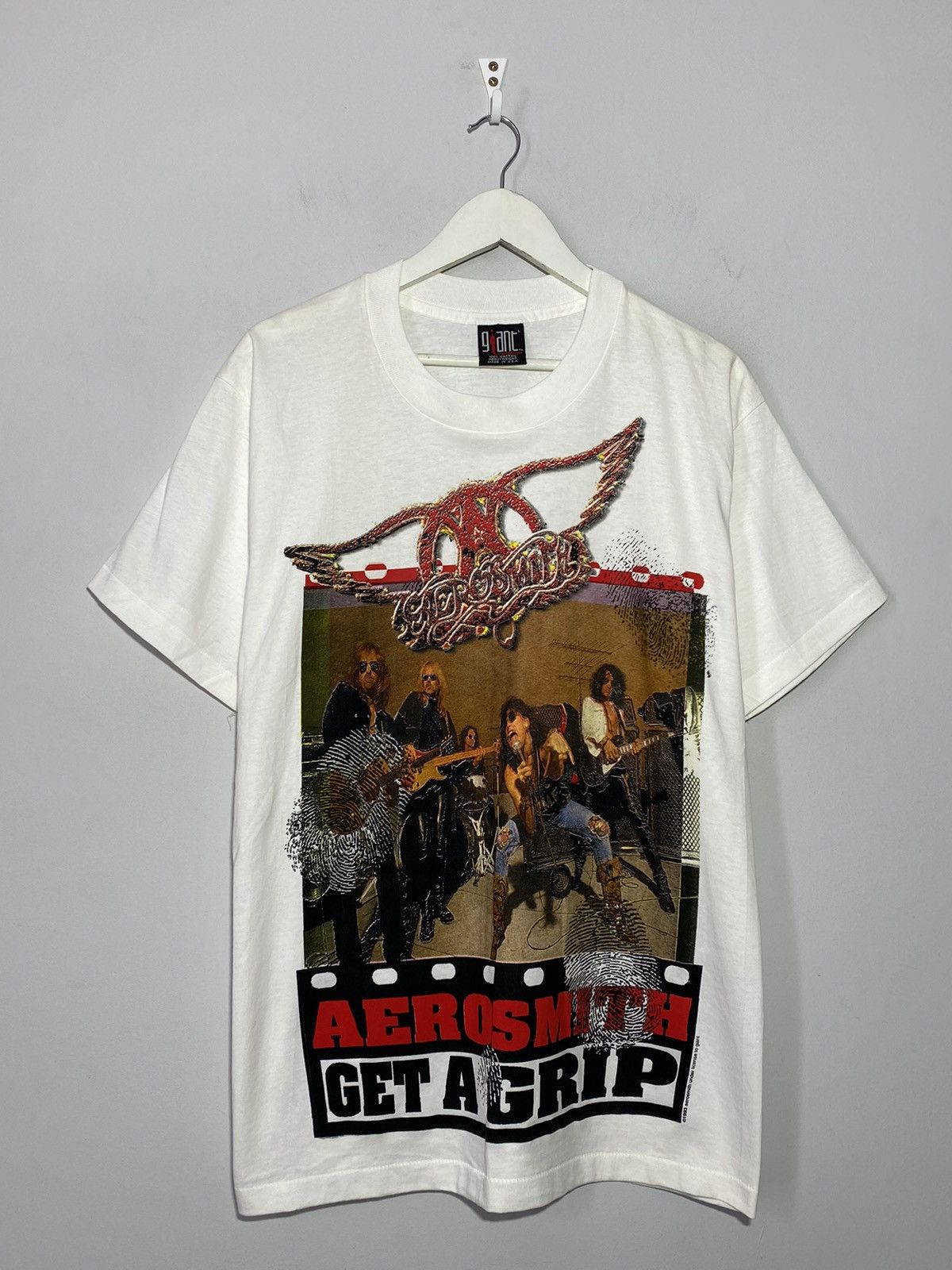 Aerosmith × Band Tees × Vintage Vintage 1993 Aerosmith giant tag single stitch rock tee Size US L / EU 52-54 / 3 - 1 Thumbnail