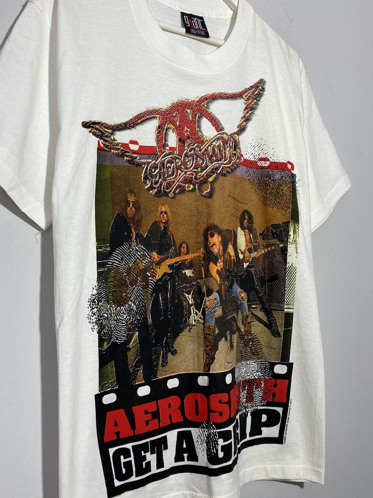 Aerosmith × Band Tees × Vintage Vintage 1993 Aerosmith giant tag single stitch rock tee Size US L / EU 52-54 / 3 - 4 Thumbnail