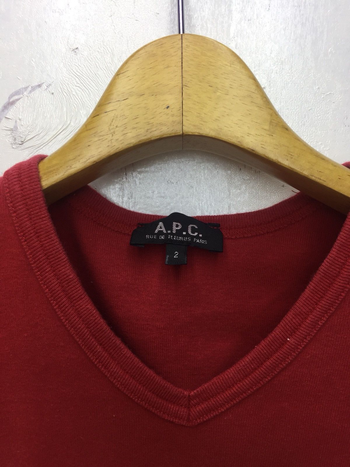 A.P.C. APC V Neck Design Made In Japan Size US M / EU 48-50 / 2 - 2 Thumbnail