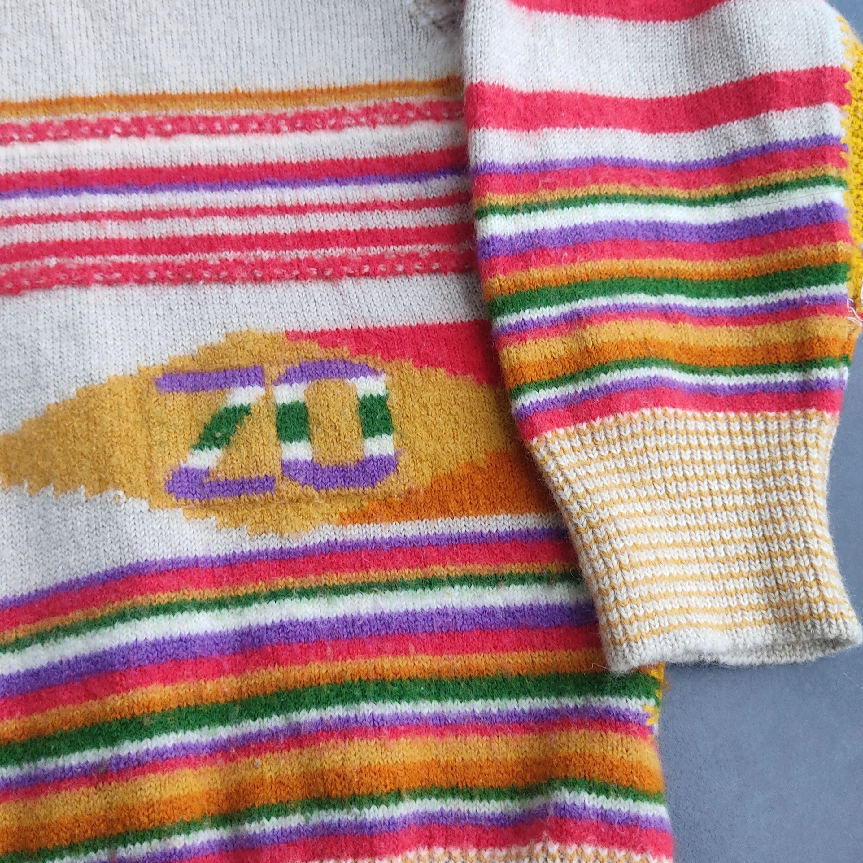 Kenzo Vintage KENZO Golf Colours Striped Wool Sweater Size US XS / EU 42 / 0 - 11 Thumbnail
