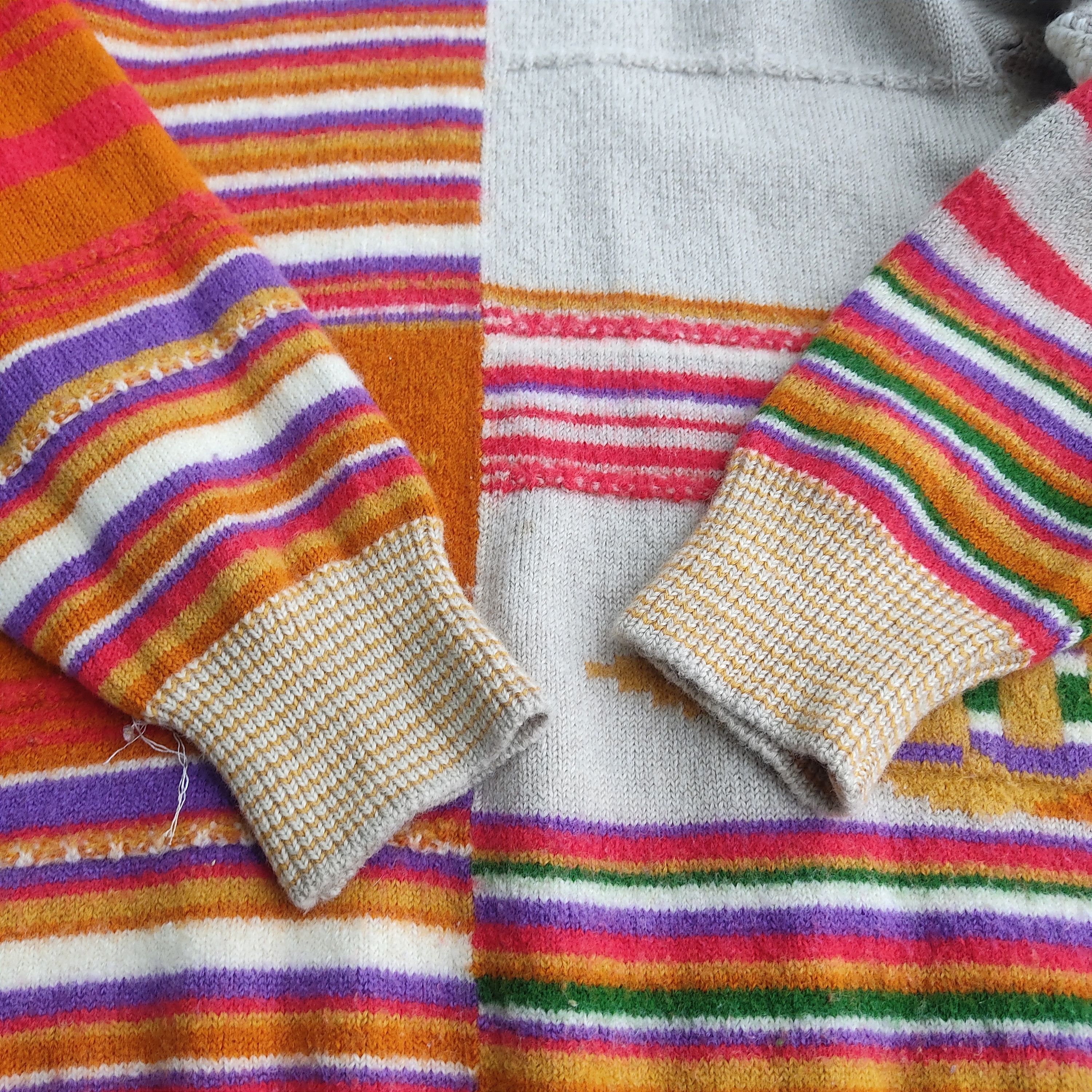Kenzo Vintage KENZO Golf Colours Striped Wool Sweater Size US XS / EU 42 / 0 - 9 Thumbnail