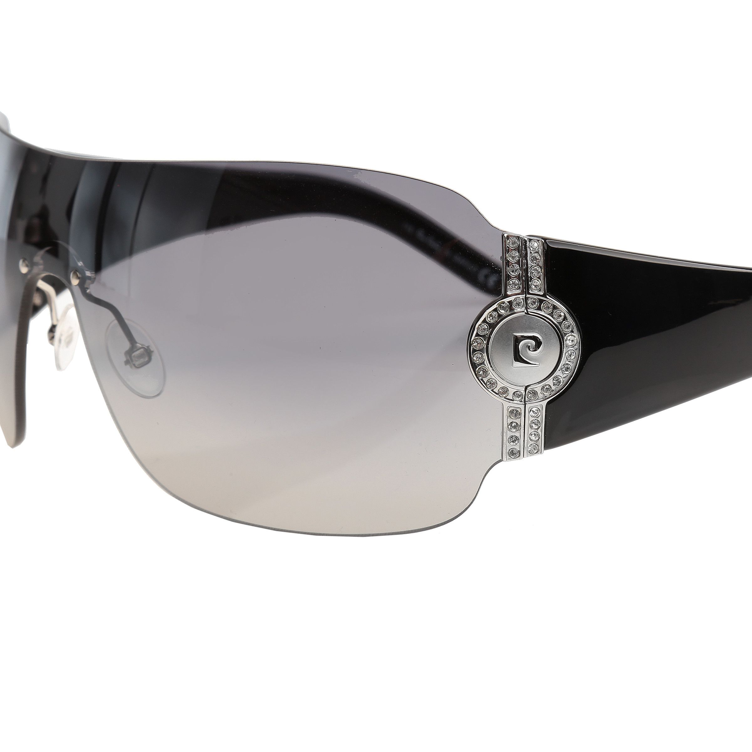 Pierre Cardin Pierre Cardin 00's Black Mask Sunglasses Size ONE SIZE - 3 Thumbnail