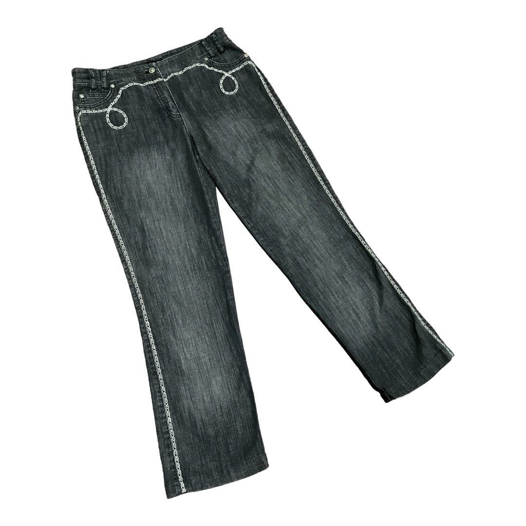 Designer × Escada × Escada Sport Rare🔥Escada Chain Linked Embroidered Vintage Jeans Size 32" / US 10 / IT 46 - 3 Thumbnail