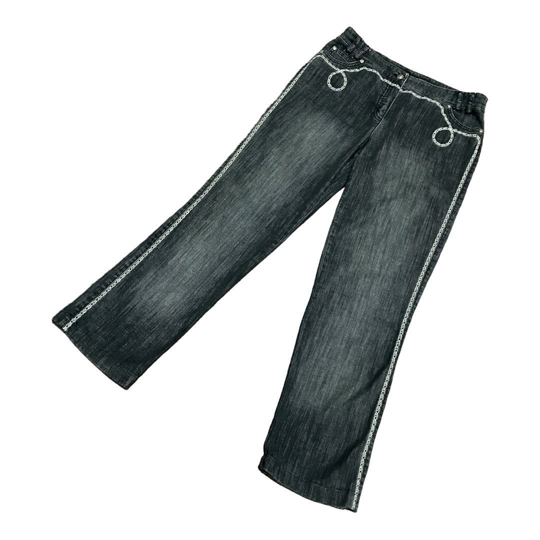 Designer × Escada × Escada Sport Rare🔥Escada Chain Linked Embroidered Vintage Jeans Size 32" / US 10 / IT 46 - 4 Thumbnail