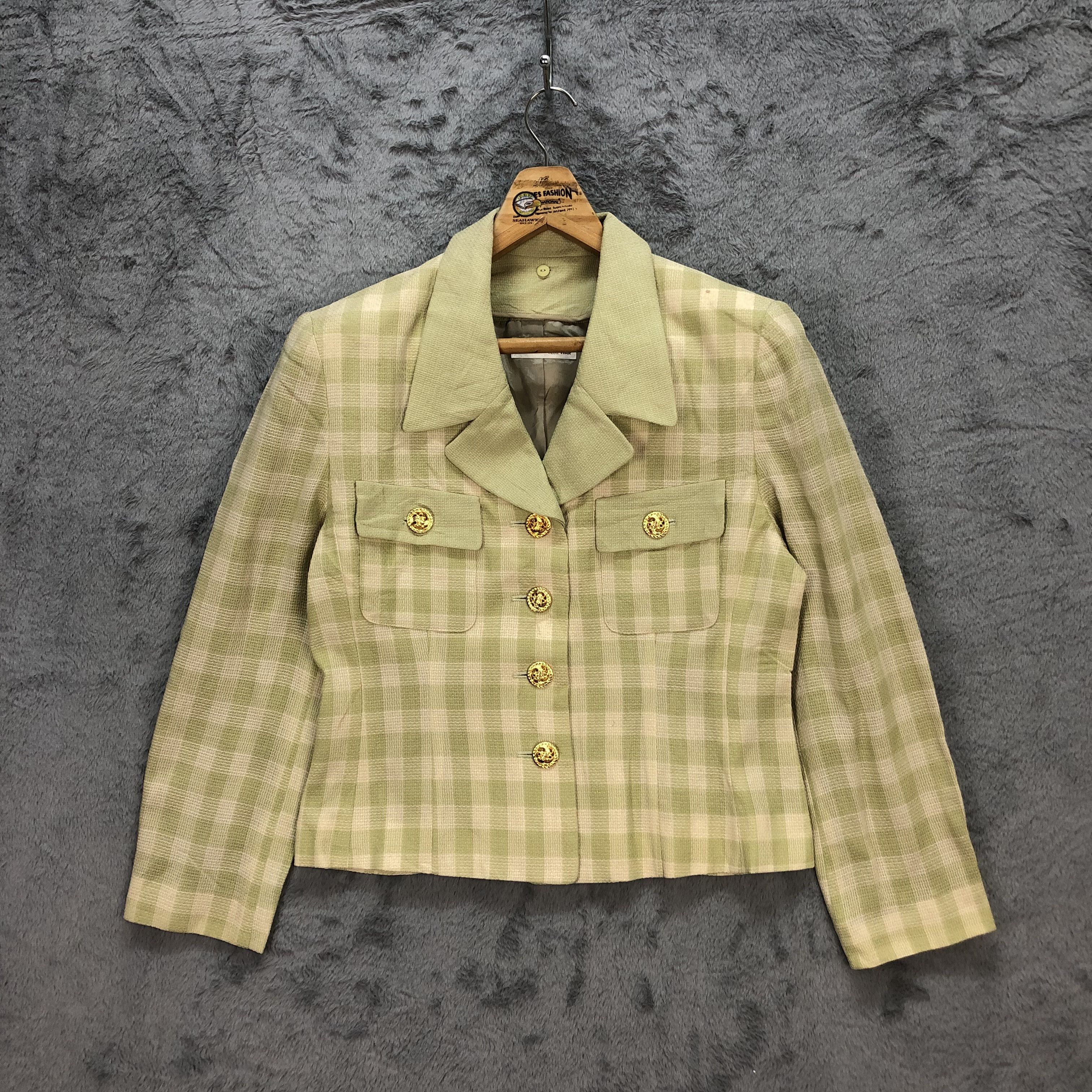 Farah VINTAGE FARAH CHECKED CROP JACKET #5604-200 Size S / US 4 / IT 40 - 1 Thumbnail
