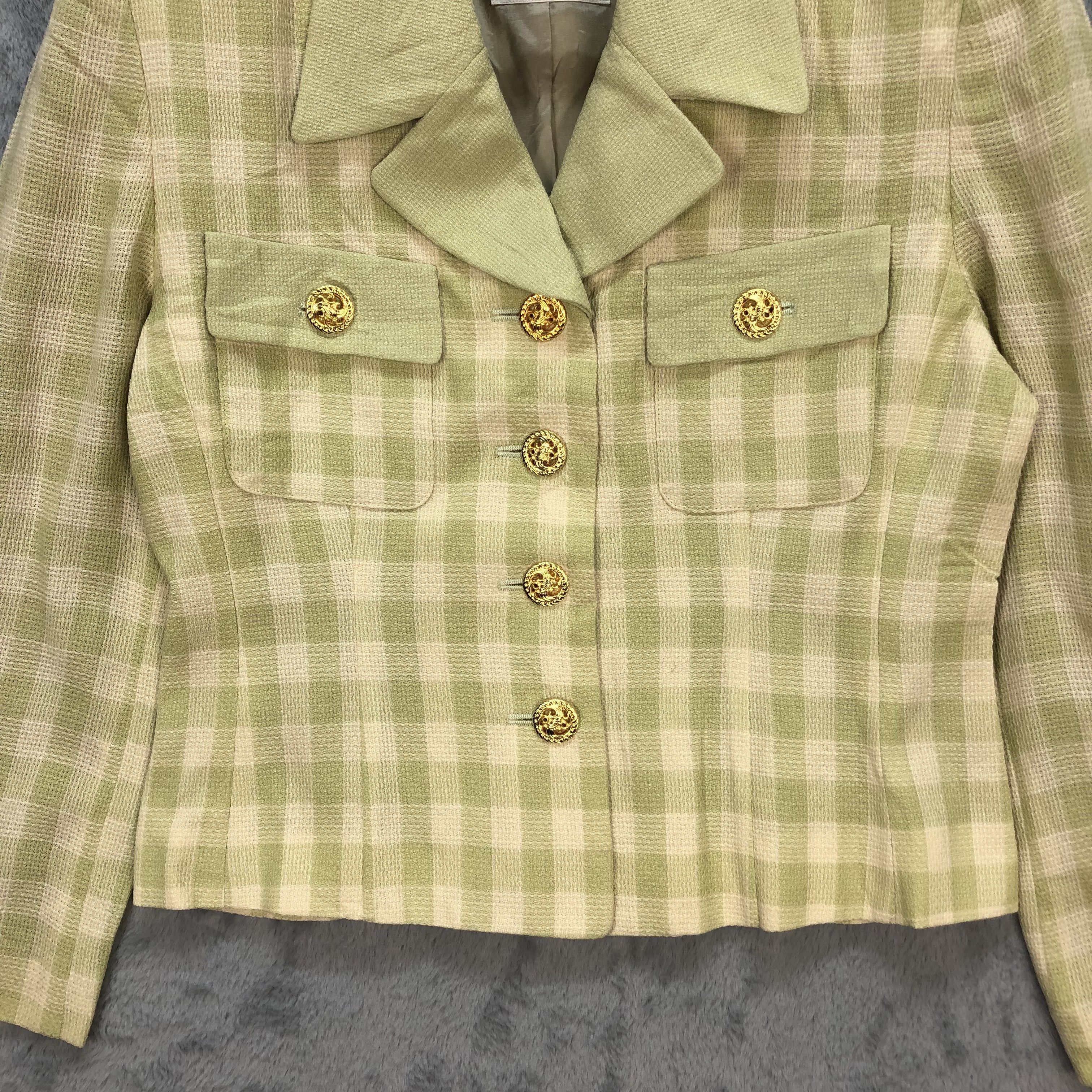 Farah VINTAGE FARAH CHECKED CROP JACKET #5604-200 Size S / US 4 / IT 40 - 4 Thumbnail