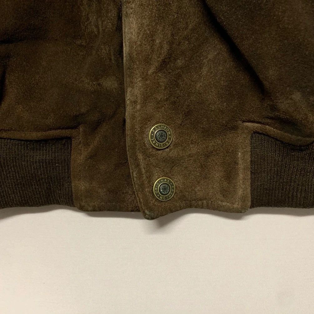 Japanese Brand × Vintage SEND OFFERS📌Vintage Spell Out Leather Sleeve Varsity Jacket Size US M / EU 48-50 / 2 - 6 Thumbnail