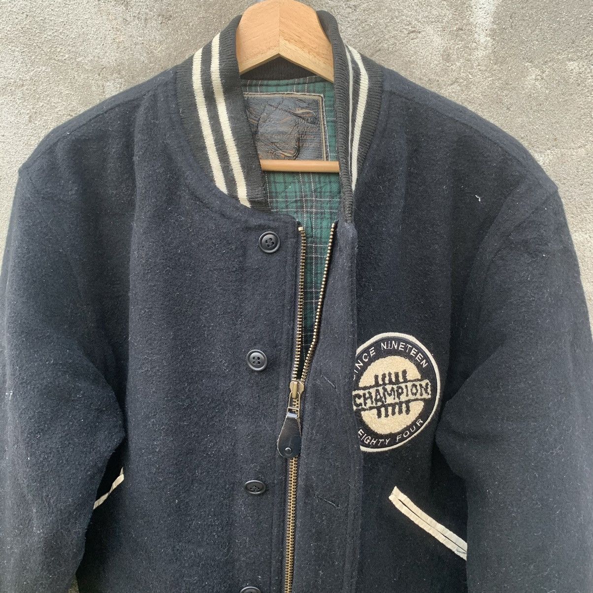 BIGI × Vintage SEND OFFER📌90’s Just Bigi MembeSpellOut Wool Varsity Jacket Size US M / EU 48-50 / 2 - 10 Thumbnail