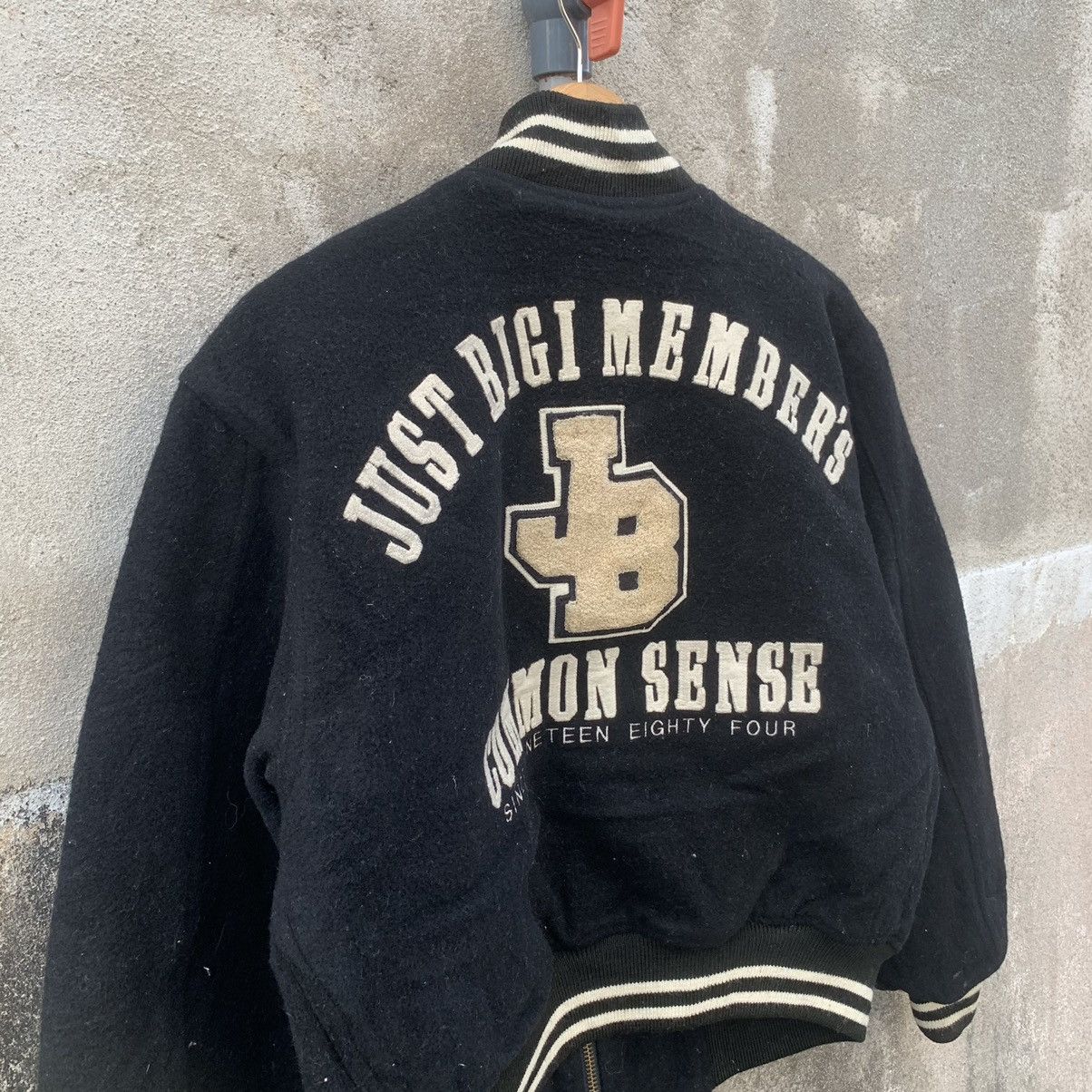 BIGI × Vintage SEND OFFER📌90’s Just Bigi MembeSpellOut Wool Varsity Jacket Size US M / EU 48-50 / 2 - 7 Thumbnail