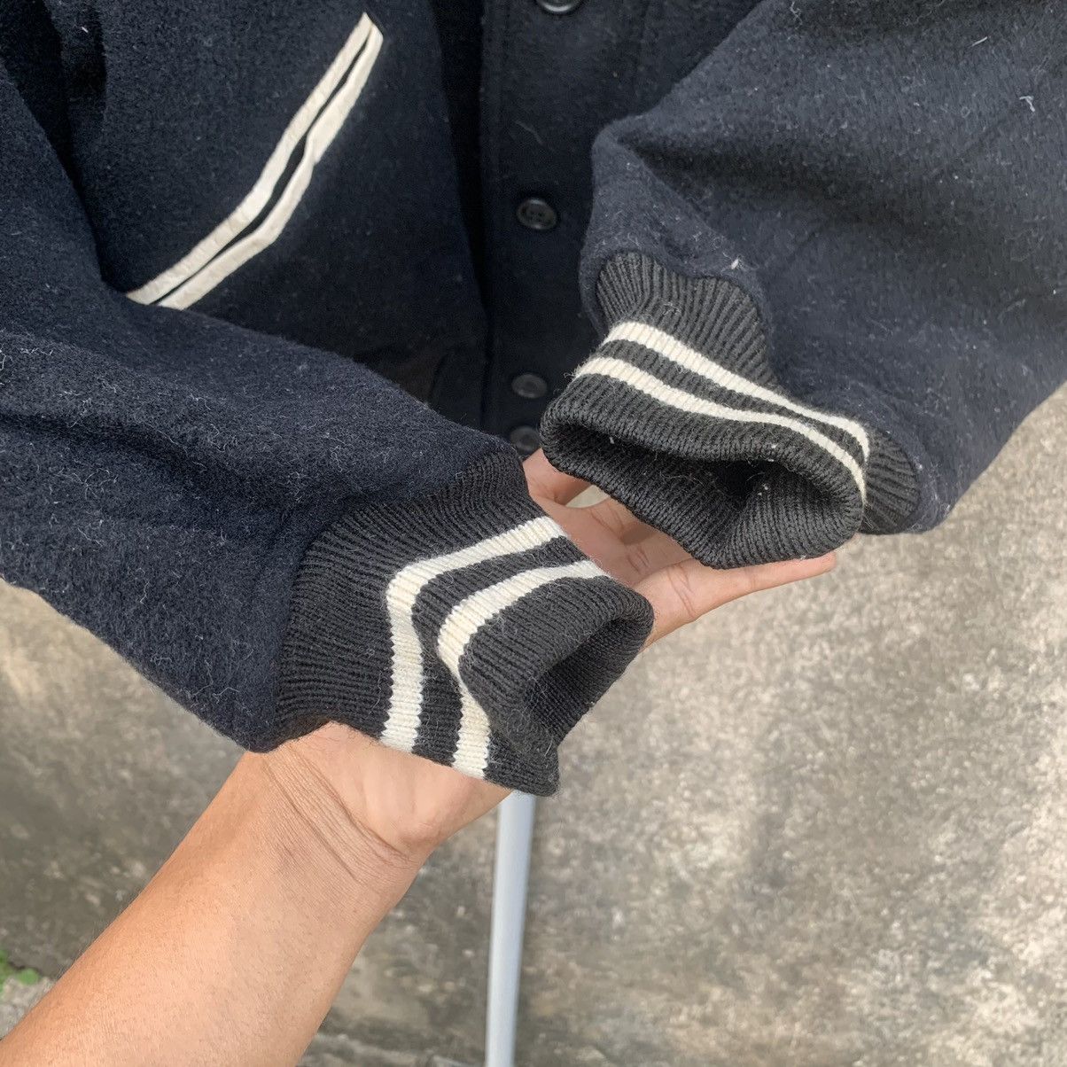 BIGI × Vintage SEND OFFER📌90’s Just Bigi MembeSpellOut Wool Varsity Jacket Size US M / EU 48-50 / 2 - 6 Thumbnail