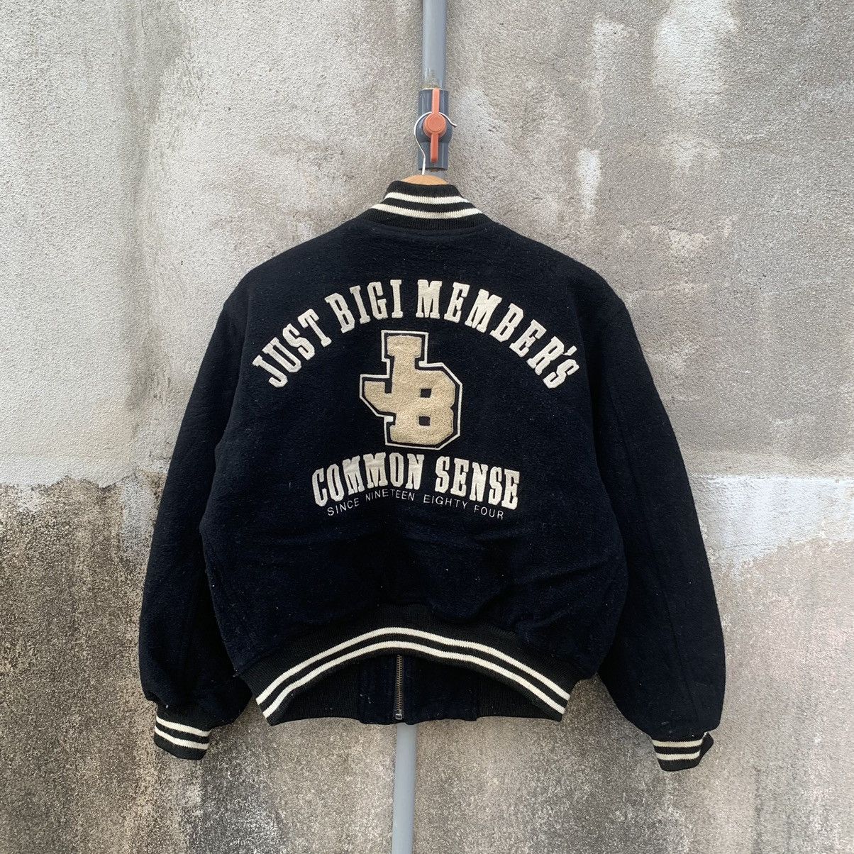 BIGI × Vintage SEND OFFER📌90’s Just Bigi MembeSpellOut Wool Varsity Jacket Size US M / EU 48-50 / 2 - 2 Thumbnail