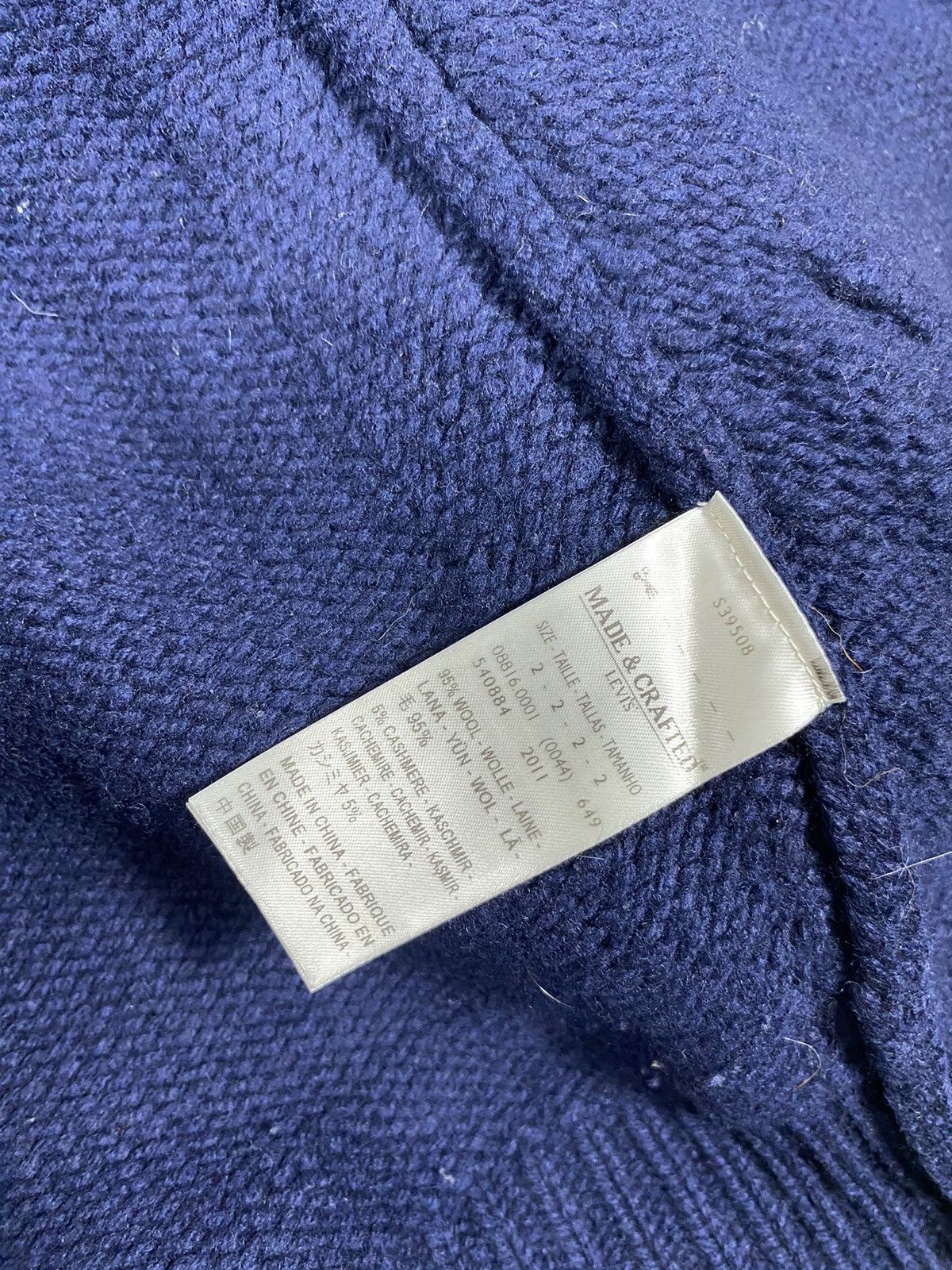 Levi's Levis made and crafted zip knit wool sweater size 2 (s-m) Size US S / EU 44-46 / 1 - 4 Thumbnail