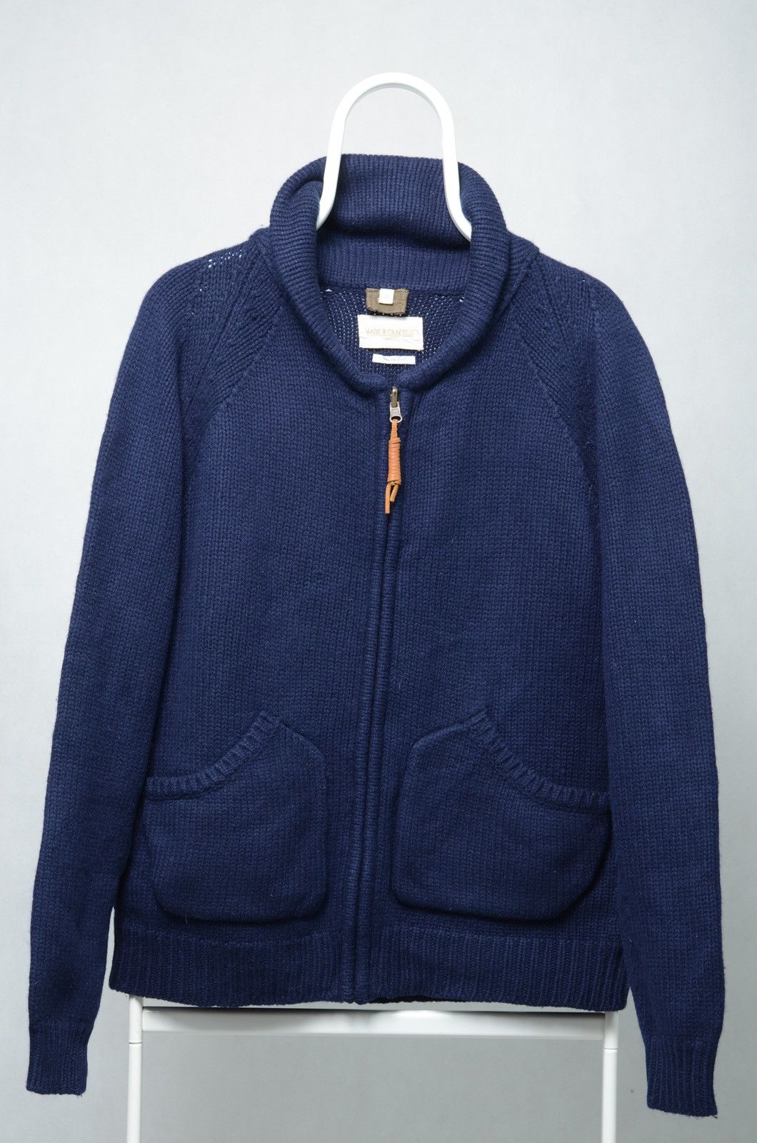Levi's Levis made and crafted zip knit wool sweater size 2 (s-m) Size US S / EU 44-46 / 1 - 1 Thumbnail