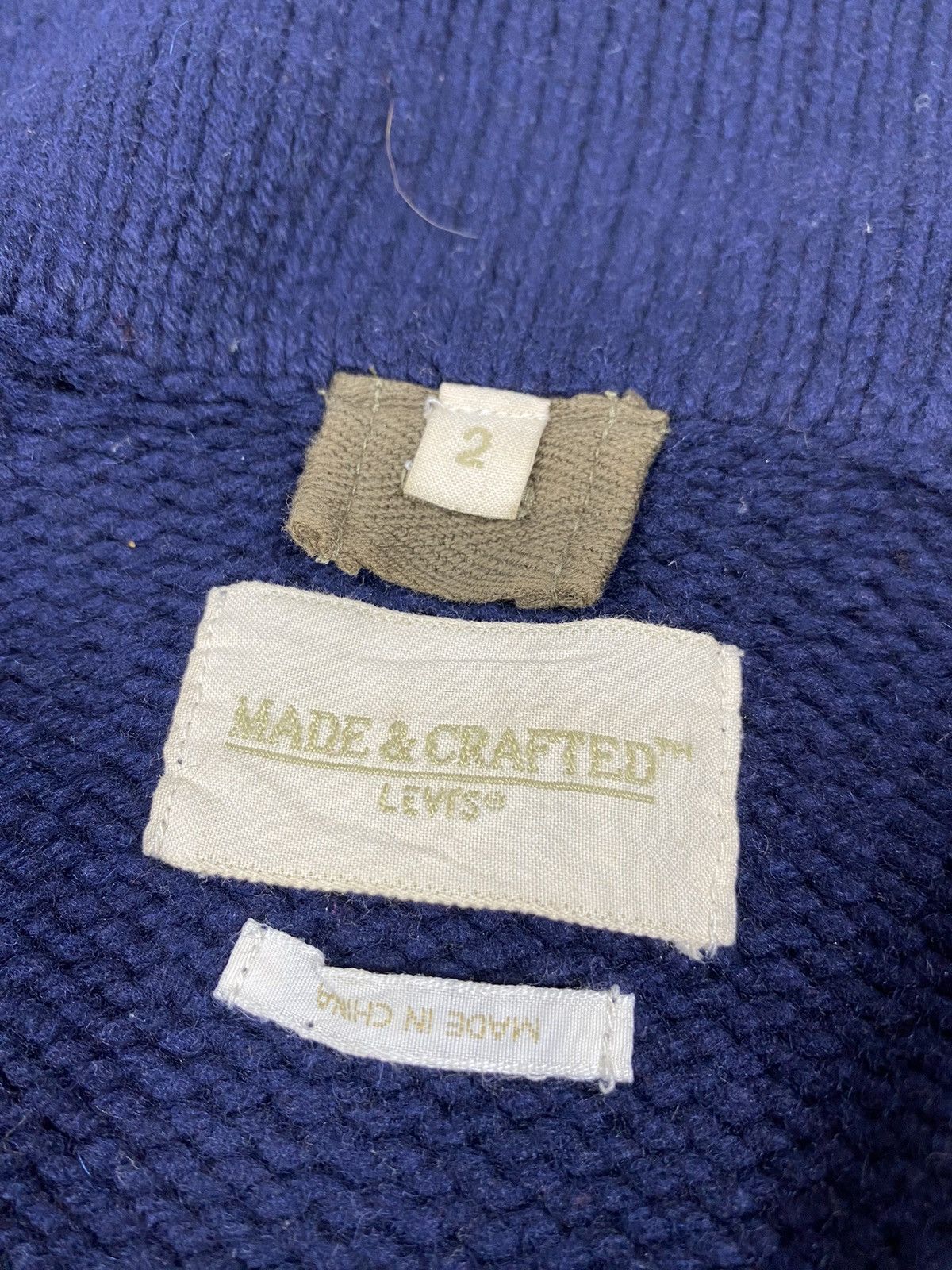 Levi's Levis made and crafted zip knit wool sweater size 2 (s-m) Size US S / EU 44-46 / 1 - 5 Thumbnail
