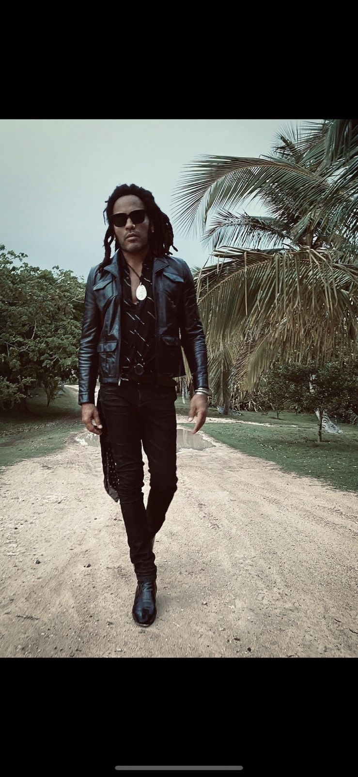 Lenny Kravitz LV Leather Jacket