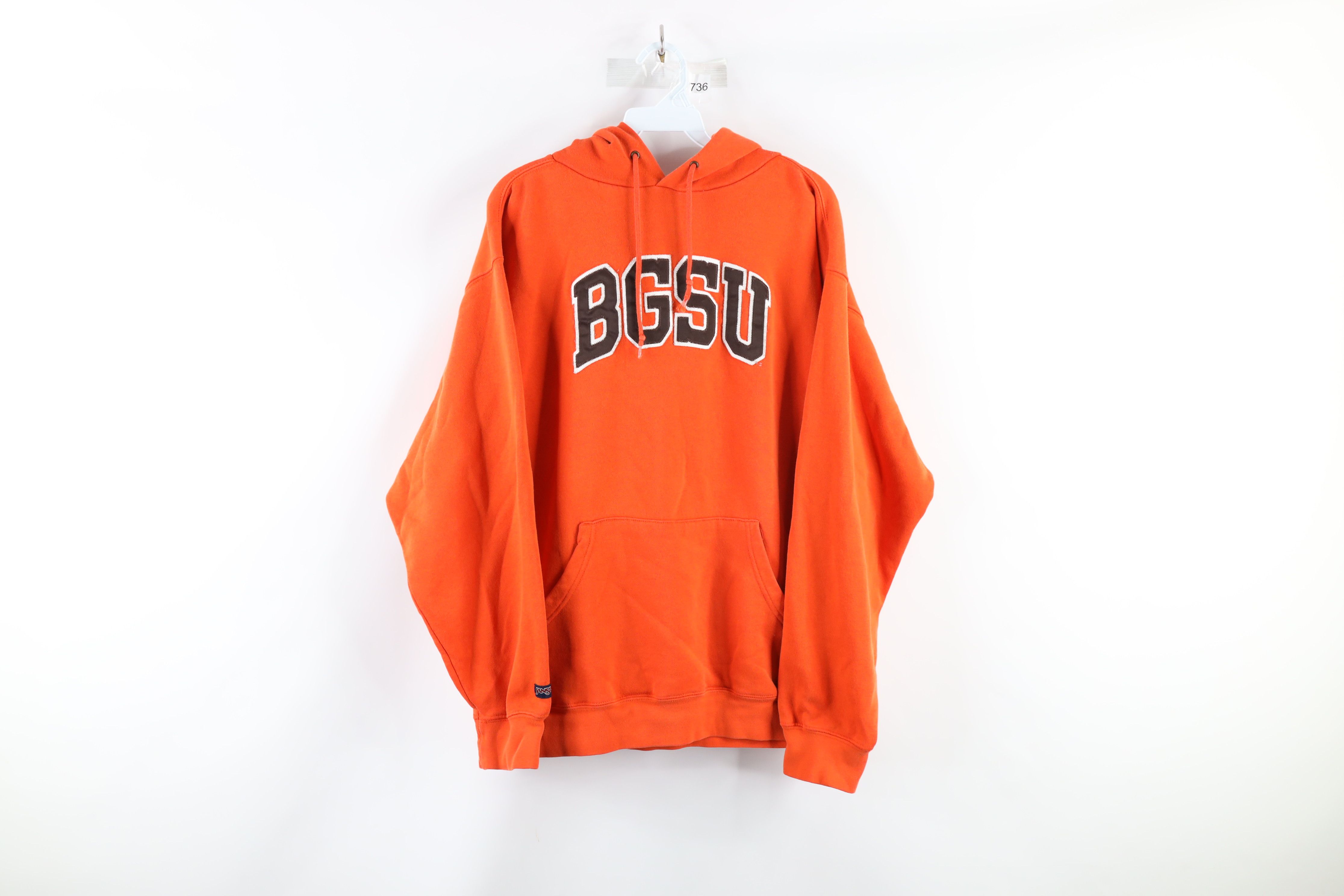 Vintage Vintage 90s Bowling Green State University Hoodie Orange Size US L / EU 52-54 / 3 - 1 Preview