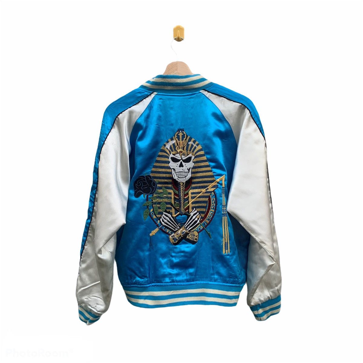 Vintage 🔥BEST OFFER🔥Vintage Skulls Embroidery Sukajan Jacket Size US M / EU 48-50 / 2 - 1 Thumbnail
