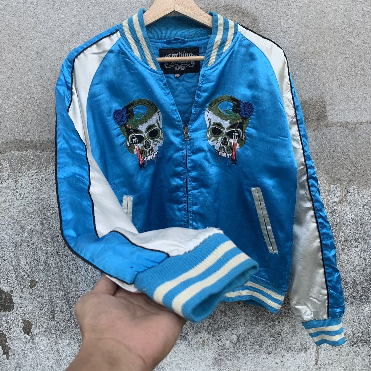Vintage 🔥BEST OFFER🔥Vintage Skulls Embroidery Sukajan Jacket Size US M / EU 48-50 / 2 - 8 Thumbnail