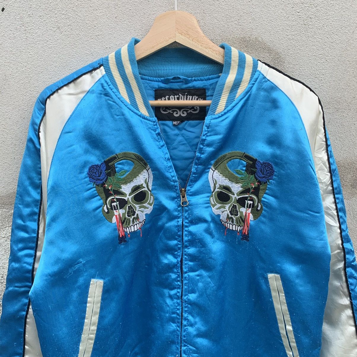 Vintage 🔥BEST OFFER🔥Vintage Skulls Embroidery Sukajan Jacket Size US M / EU 48-50 / 2 - 4 Thumbnail