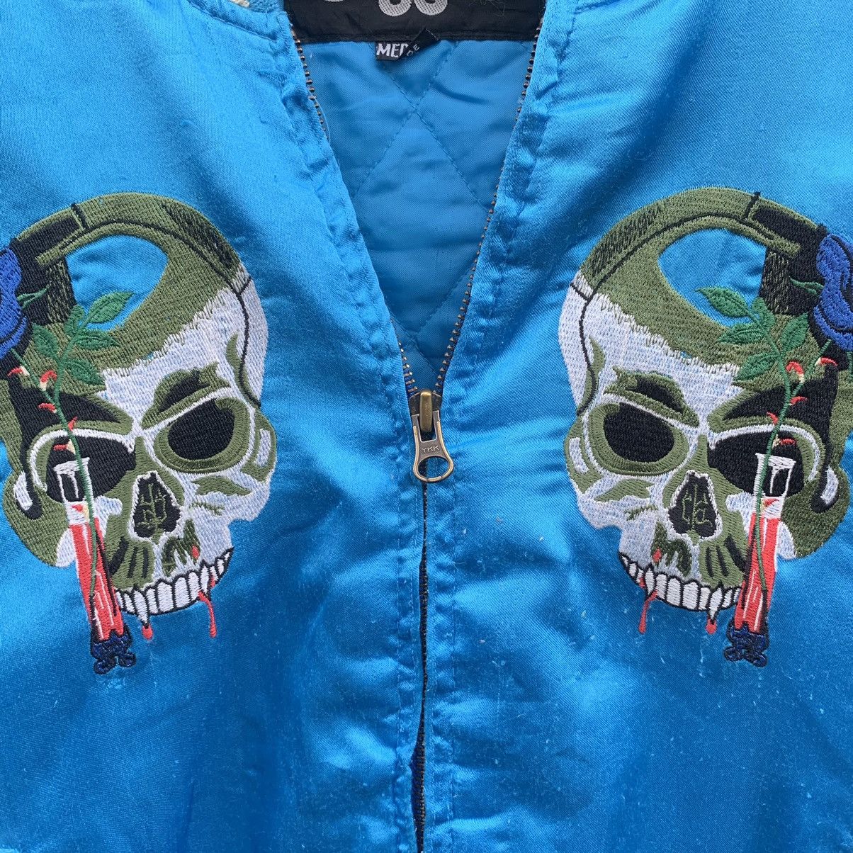 Vintage 🔥BEST OFFER🔥Vintage Skulls Embroidery Sukajan Jacket Size US M / EU 48-50 / 2 - 5 Thumbnail
