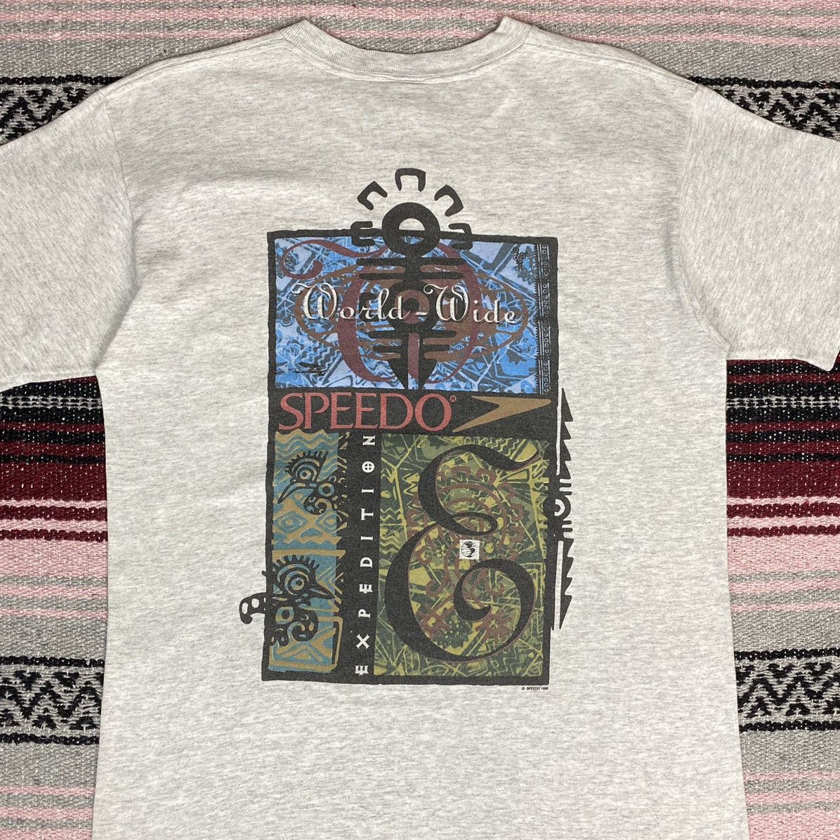 Speedo Vintage 90s Speedo World Wide Shirt Surfboards Size US M / EU 48-50 / 2 - 7 Thumbnail