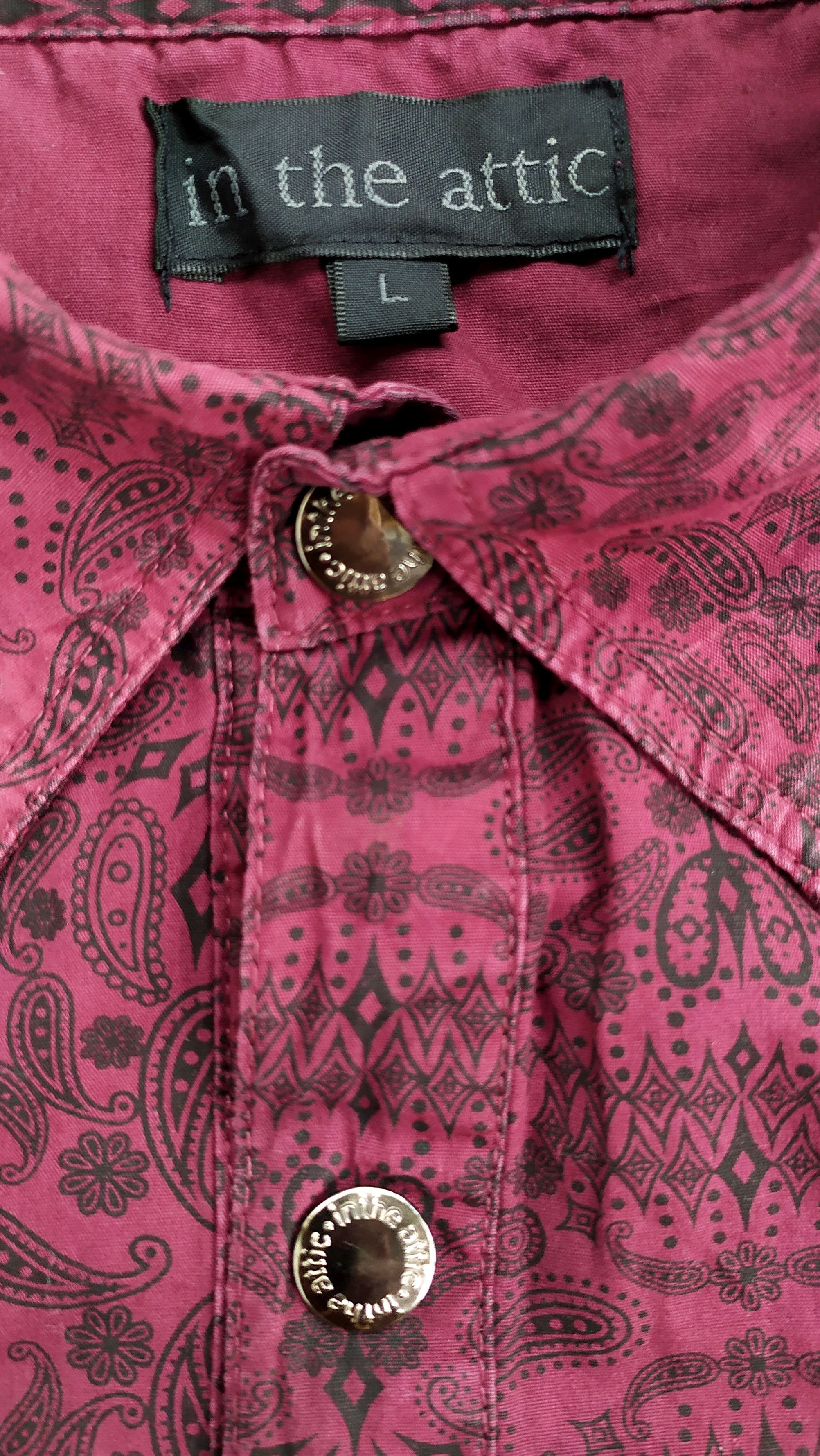 Japanese brand IN THE ATTIC snap buttons shirt