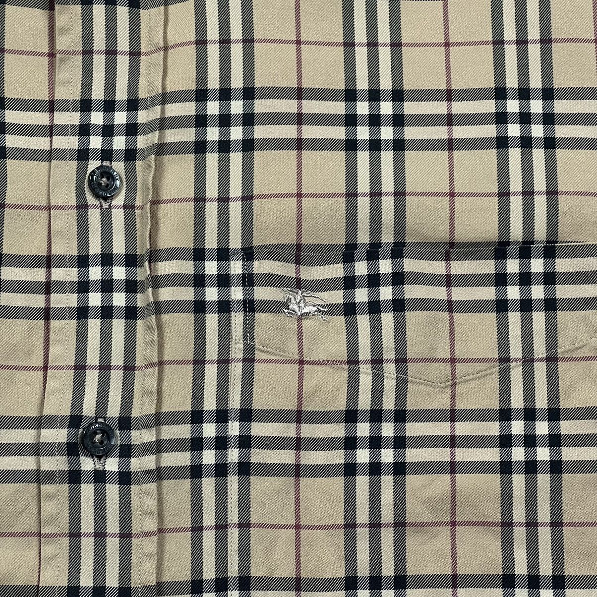 Burberry × Vintage Burberry London Nova Check Shirt Beige Pattern Vintage Size US XL / EU 56 / 4 - 4 Thumbnail