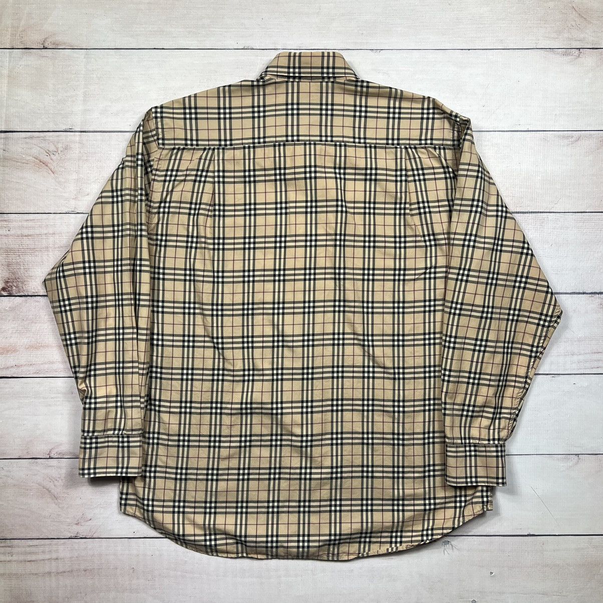 Burberry × Vintage Burberry London Nova Check Shirt Beige Pattern Vintage Size US XL / EU 56 / 4 - 7 Thumbnail