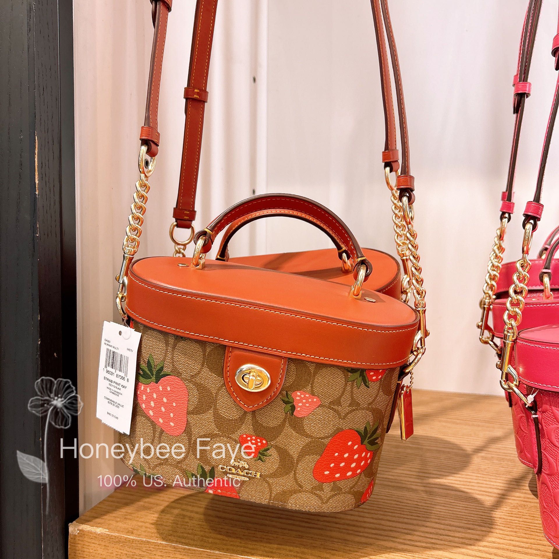 Coach Kay Crossbody In Signature Canvas With Wild Strawberry Print ...