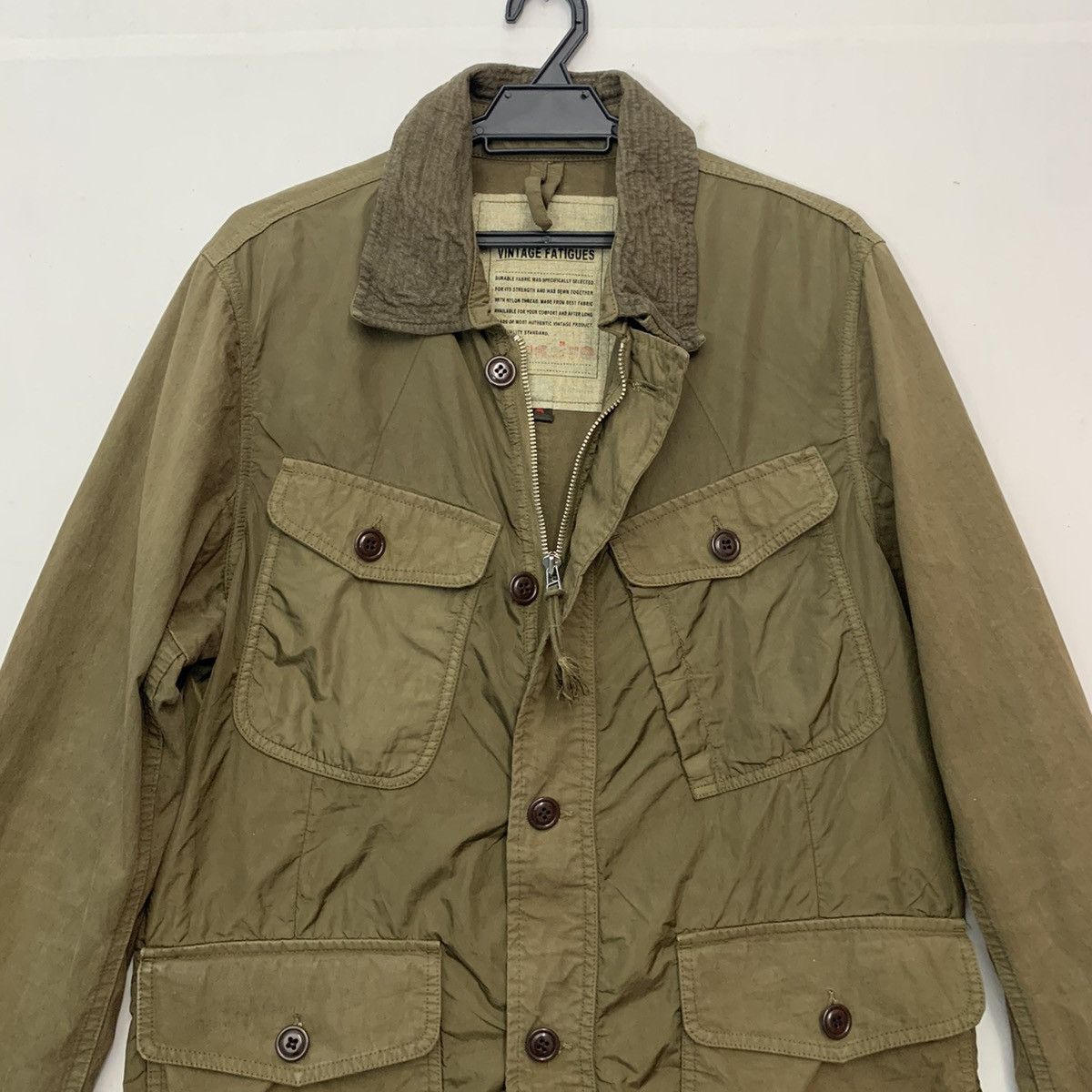 Japanese Brand × Vintage Vintage Fatique Military Army Slank Pocket Jacket Size US M / EU 48-50 / 2 - 2 Thumbnail