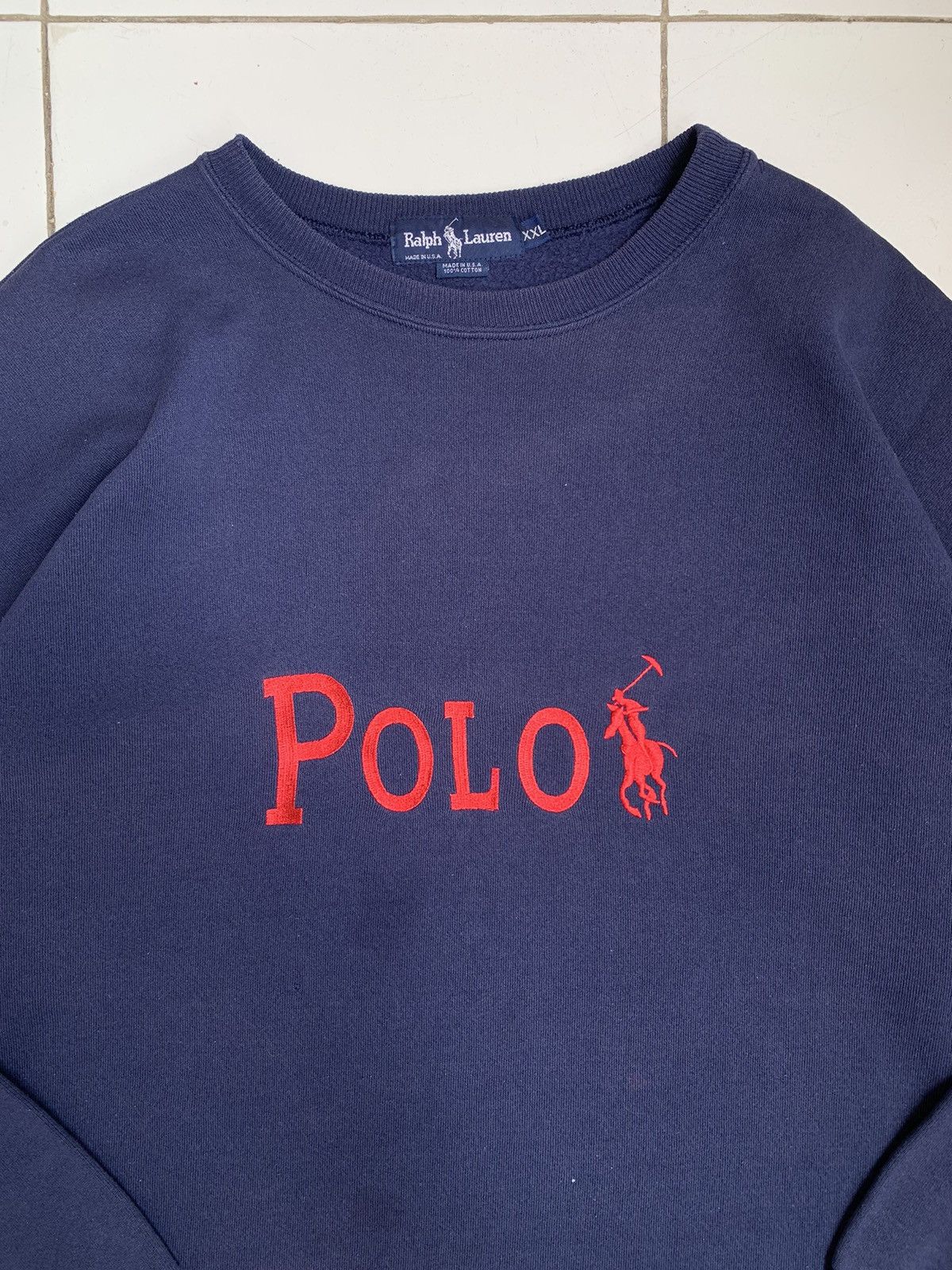Other Vintage 80s Polo Ralph Lauren Sweatshirt Made in USA Size US XXL / EU 58 / 5 - 2 Thumbnail