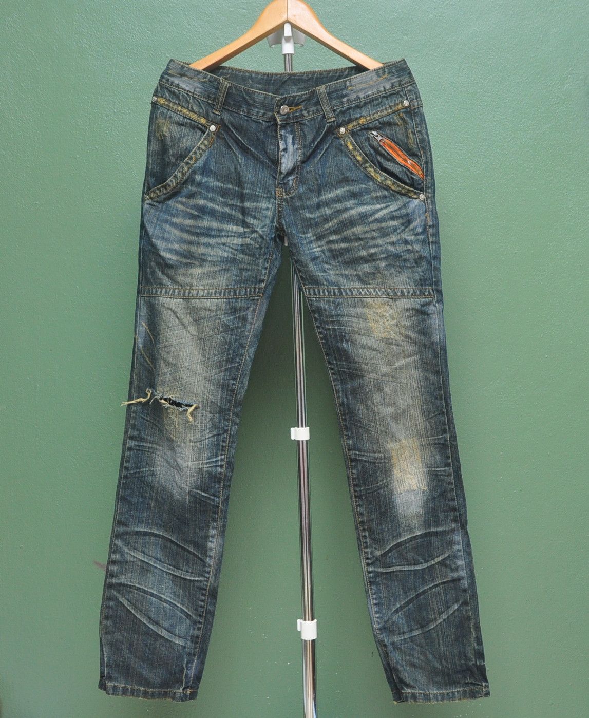 Japanese Brand Hiderock Design Denim Jeans Size US 32 / EU 48 - 3 Thumbnail
