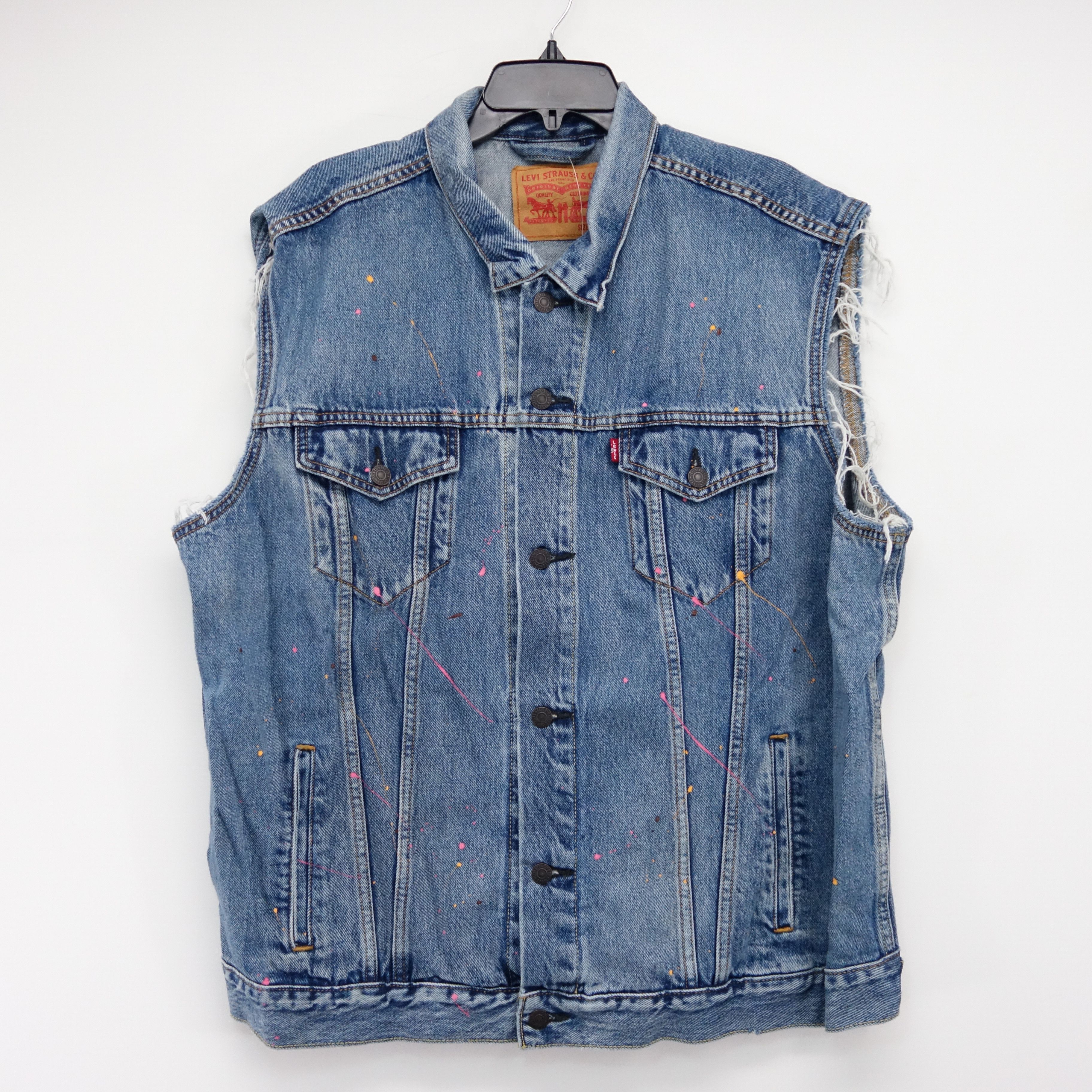Cut Off Denim Jacket Musinsa Cut Collar Off Denim Jacket MUSINSA 