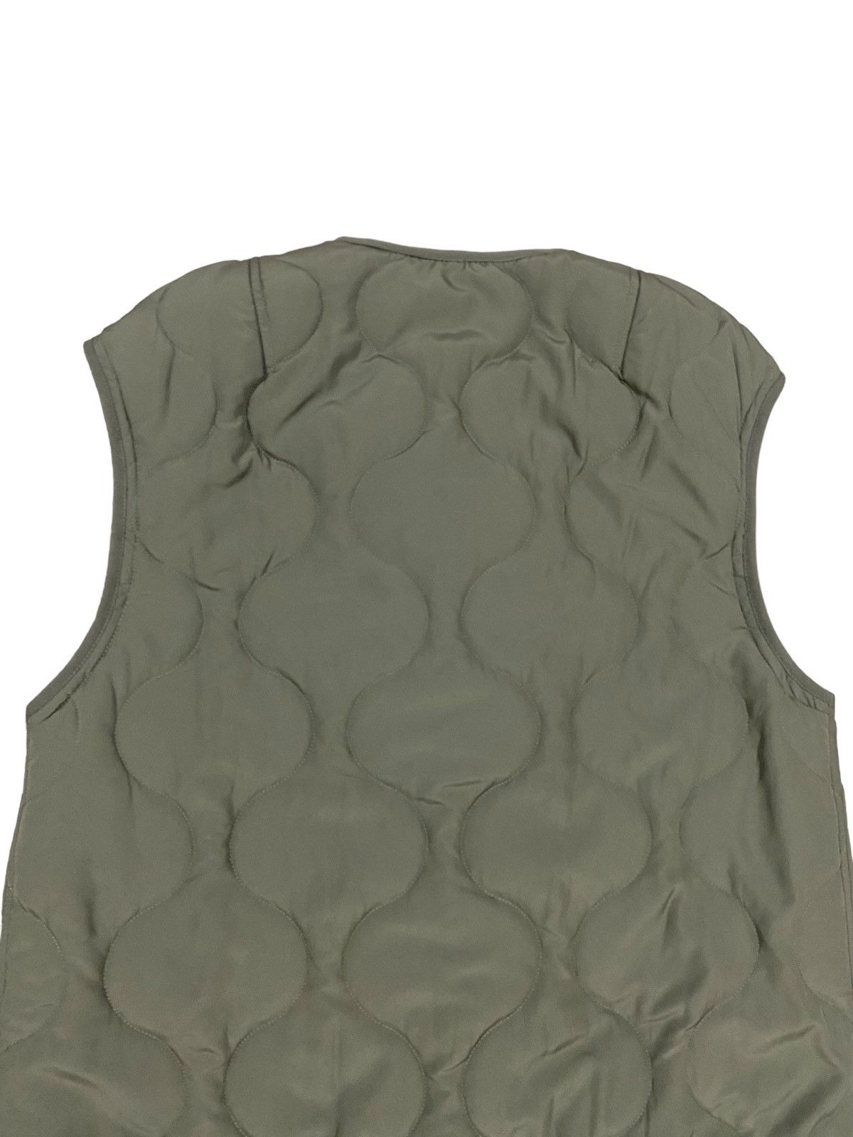 Beauty Beast × GU × Japanese Brand G.u Waistcoat Olive Green Quilted Gilet Vest Jacket Size 40S - 9 Thumbnail