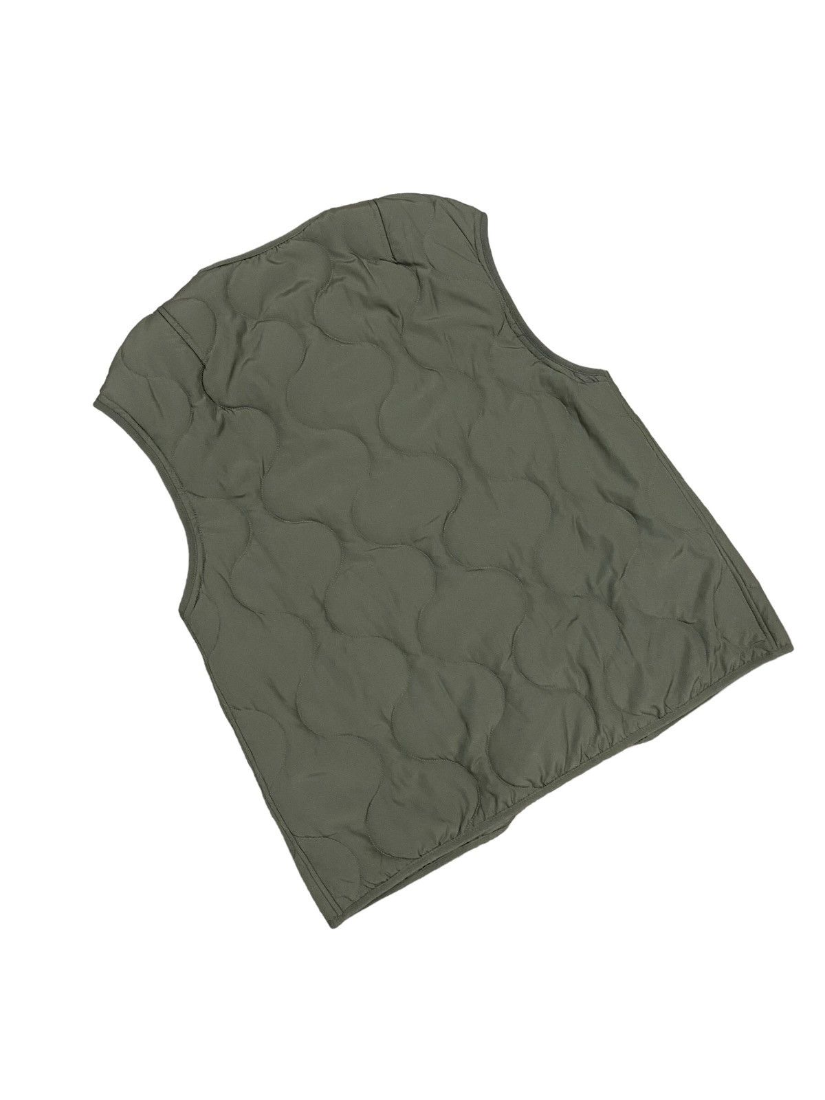 Beauty Beast × GU × Japanese Brand G.u Waistcoat Olive Green Quilted Gilet Vest Jacket Size 40S - 11 Thumbnail