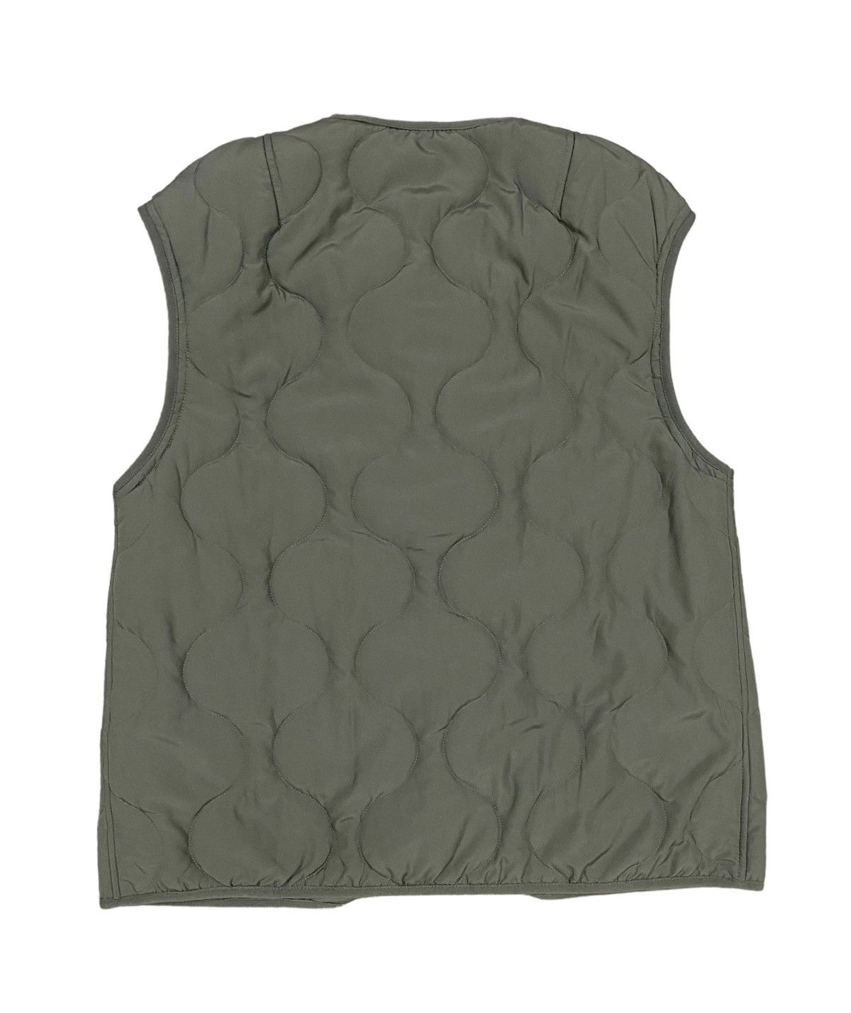 Beauty Beast × GU × Japanese Brand G.u Waistcoat Olive Green Quilted Gilet Vest Jacket Size 40S - 3 Thumbnail