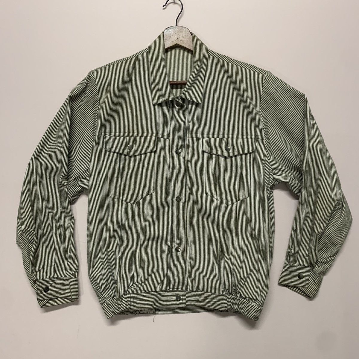 Japanese Brand Y2K Hickory Striped Japanese Vintage Double Breast Jacket Size M / US 6-8 / IT 42-44 - 2 Thumbnail