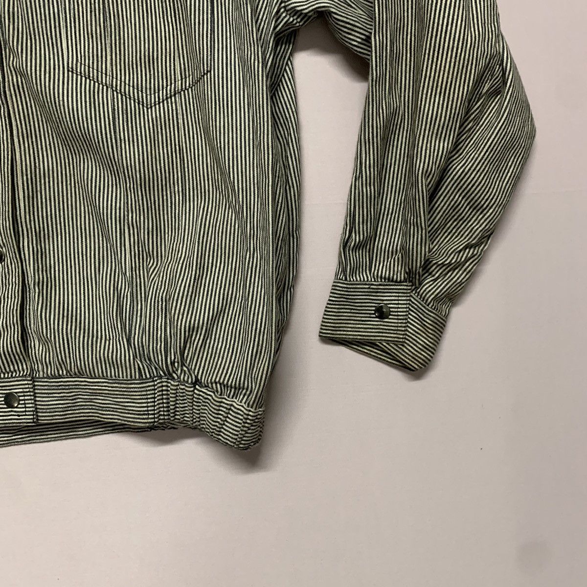 Japanese Brand Y2K Hickory Striped Japanese Vintage Double Breast Jacket Size M / US 6-8 / IT 42-44 - 4 Thumbnail