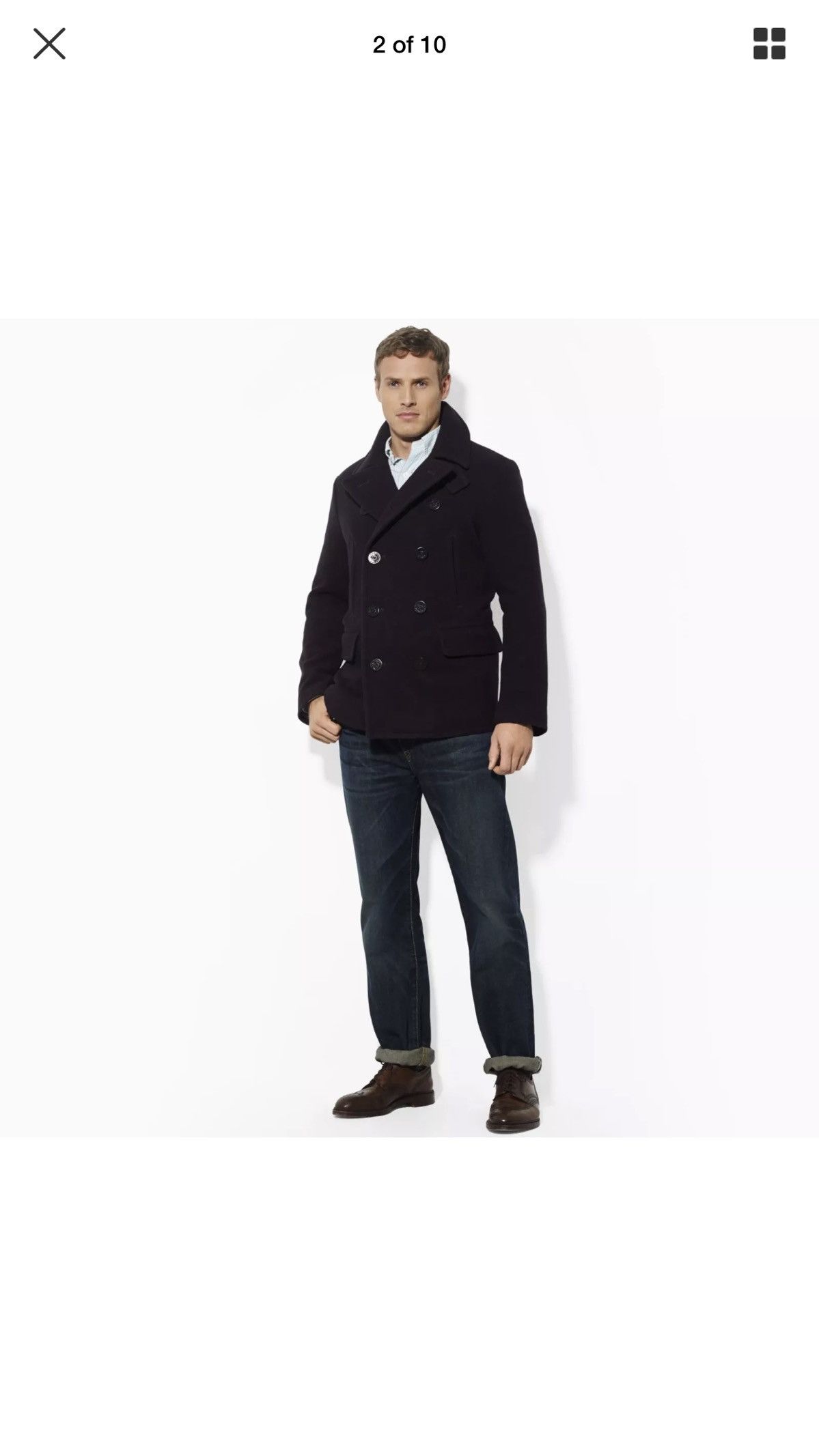Polo Ralph Lauren Academy Wool Blend Pea Coat | Grailed