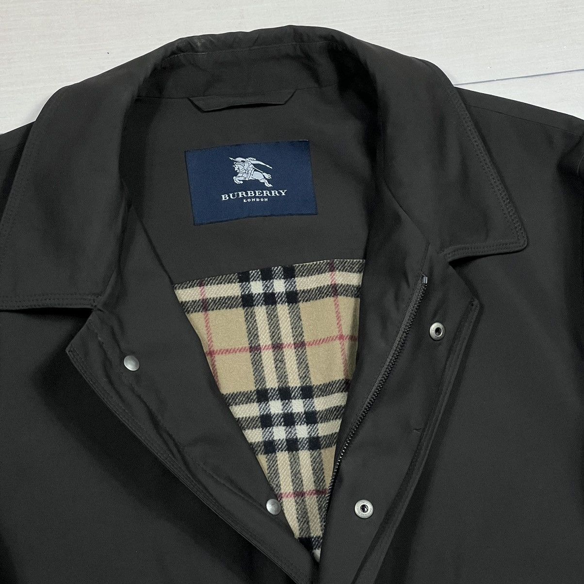 Burberry Burberry Brown Coat Wool Checkered Inside Size US L / EU 52-54 / 3 - 5 Thumbnail