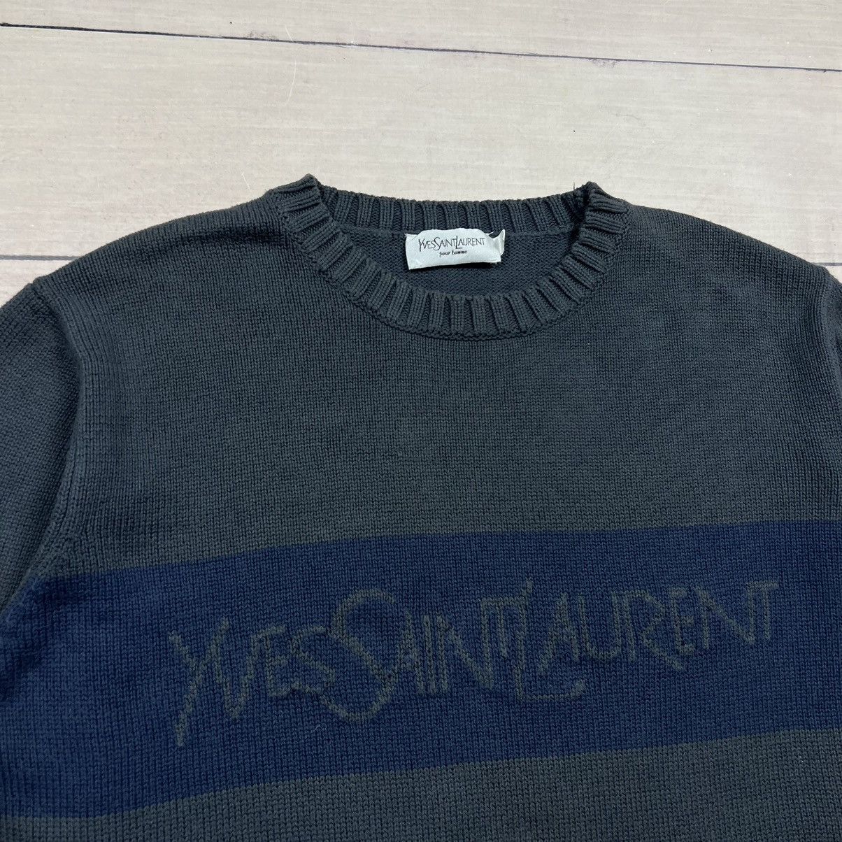 Yves Saint Laurent Yves Saint Laurent Knitwear Sweater Big Logo Spellout YSL Size US L / EU 52-54 / 3 - 4 Thumbnail